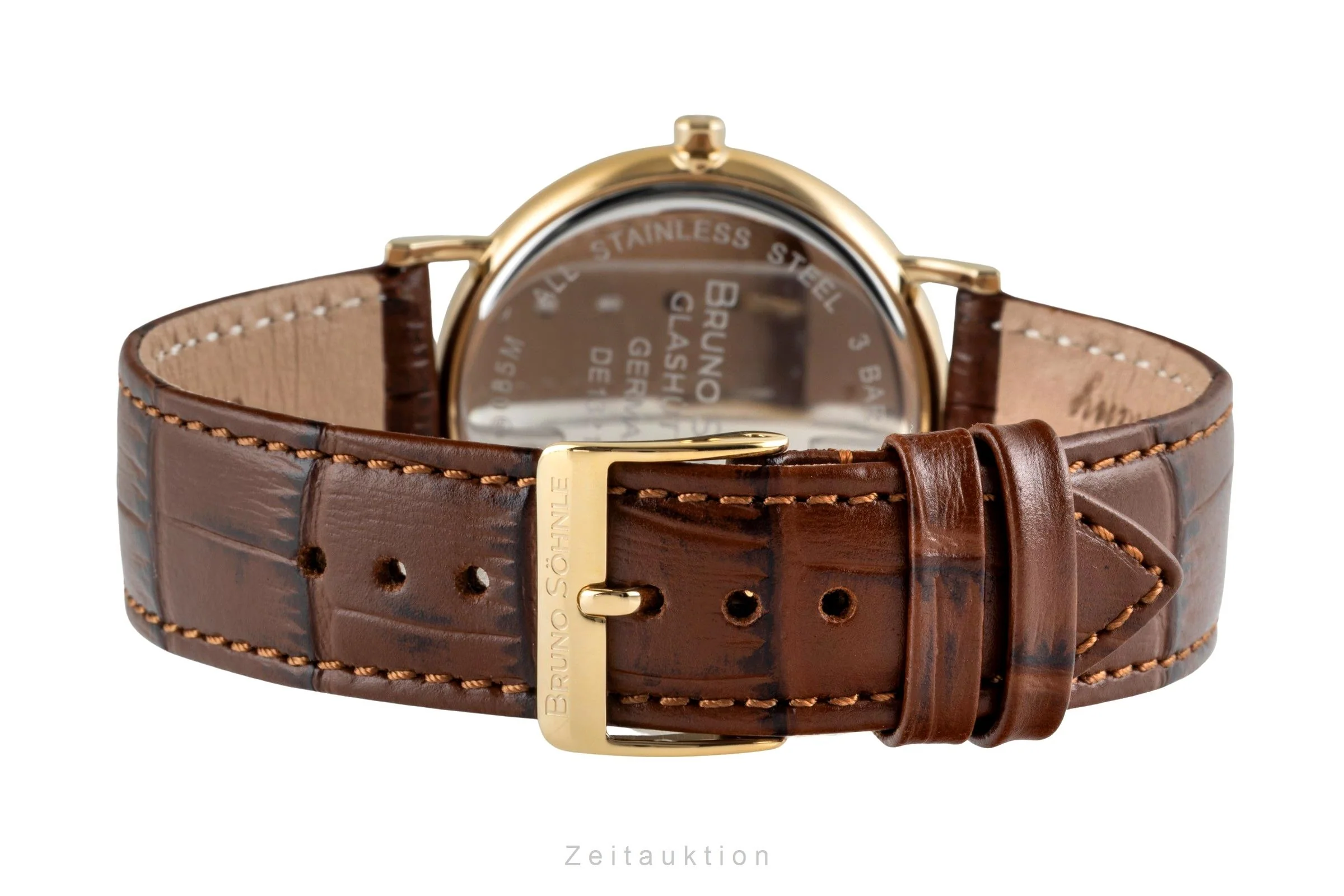 Bruno Söhnle Glashütte Nabucco gilt / steel quartz men's watch 17-33085-921  [2600643] - Image 13