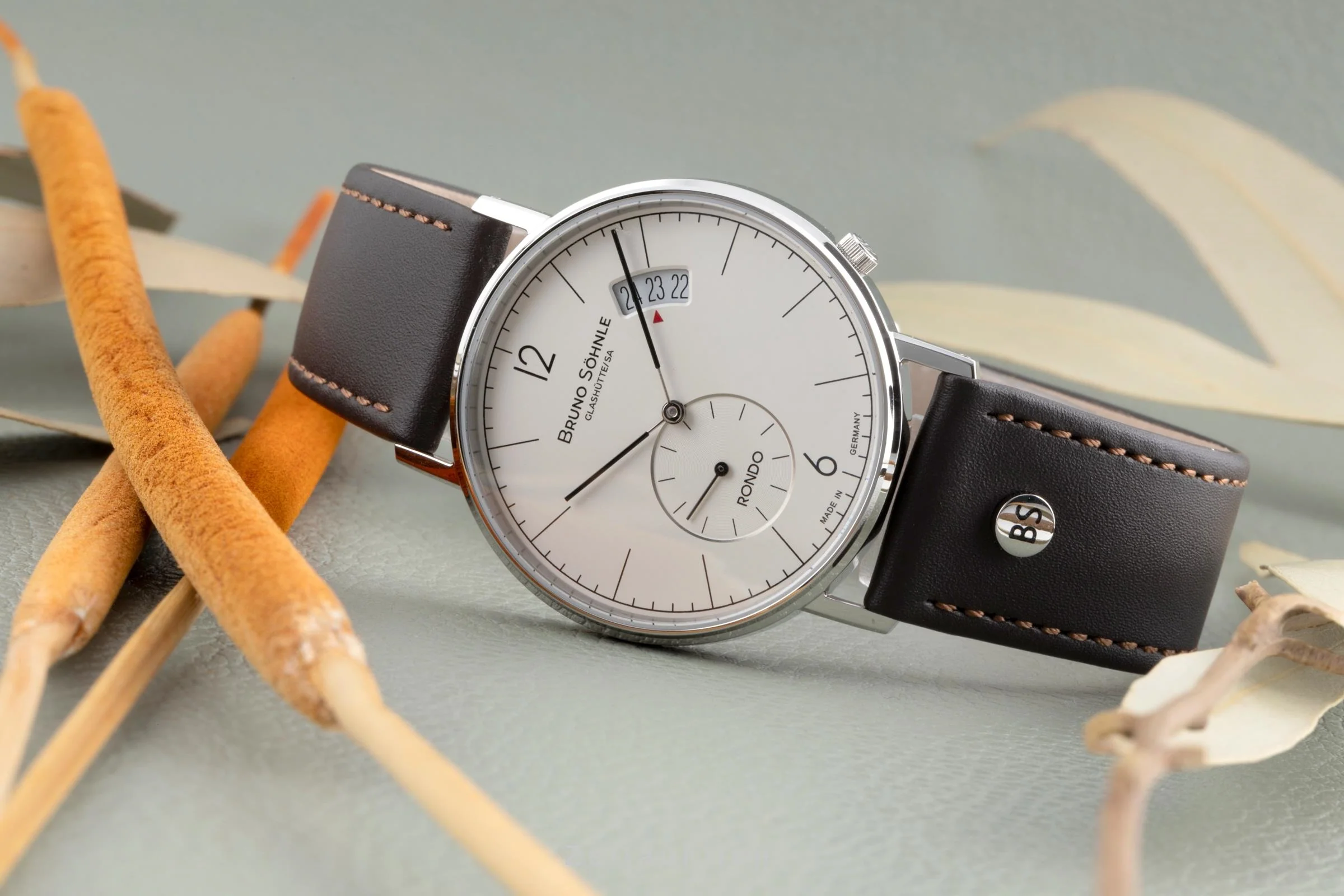Bruno Söhnle Glashütte Rondo Big steel quartz men's watch 17-13053-261  [2503479] - Image 3