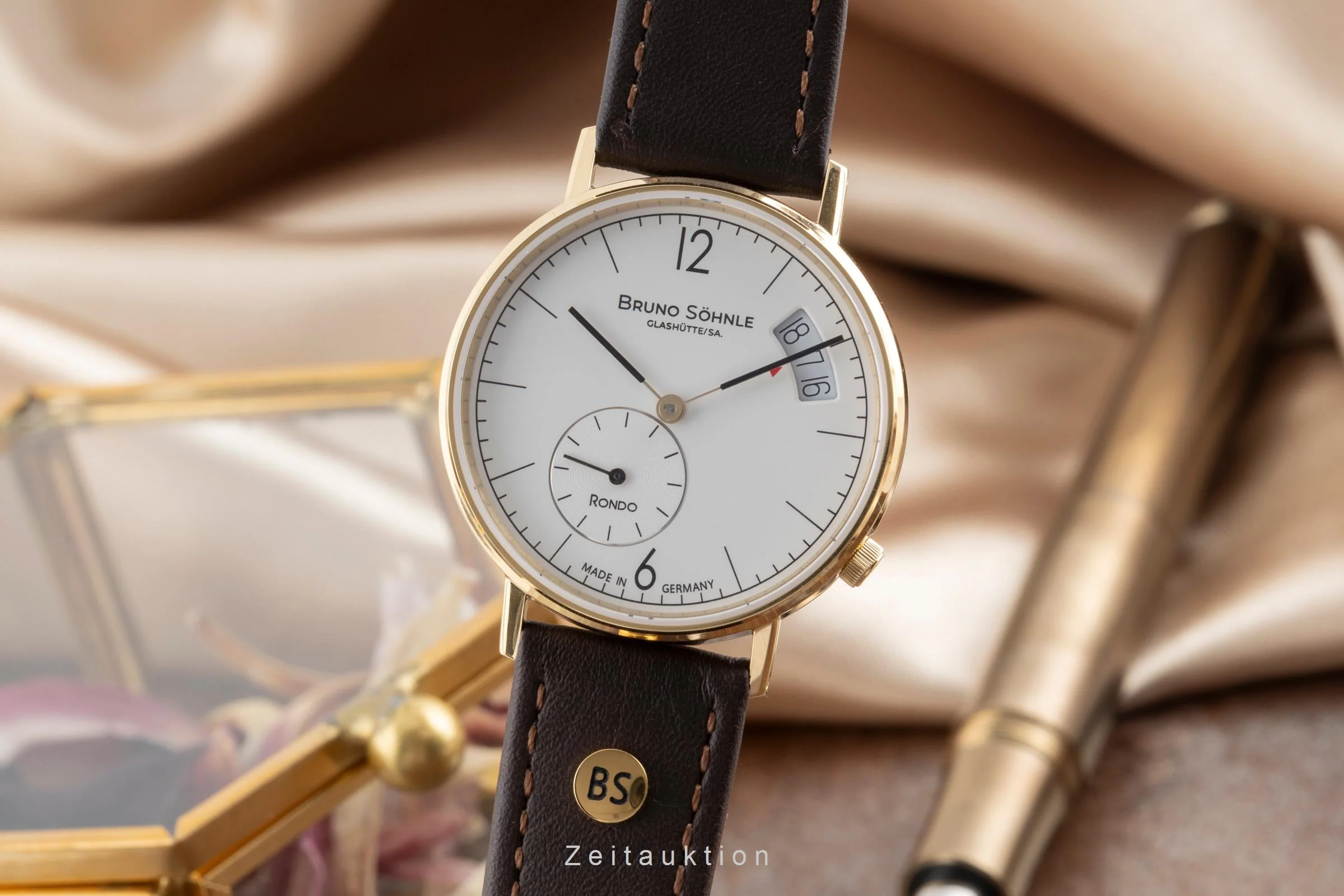 Bruno Söhnle Glashütte Rondo gilt / steel quartz women's watch 17-33192-261  [2503441] - Image 2