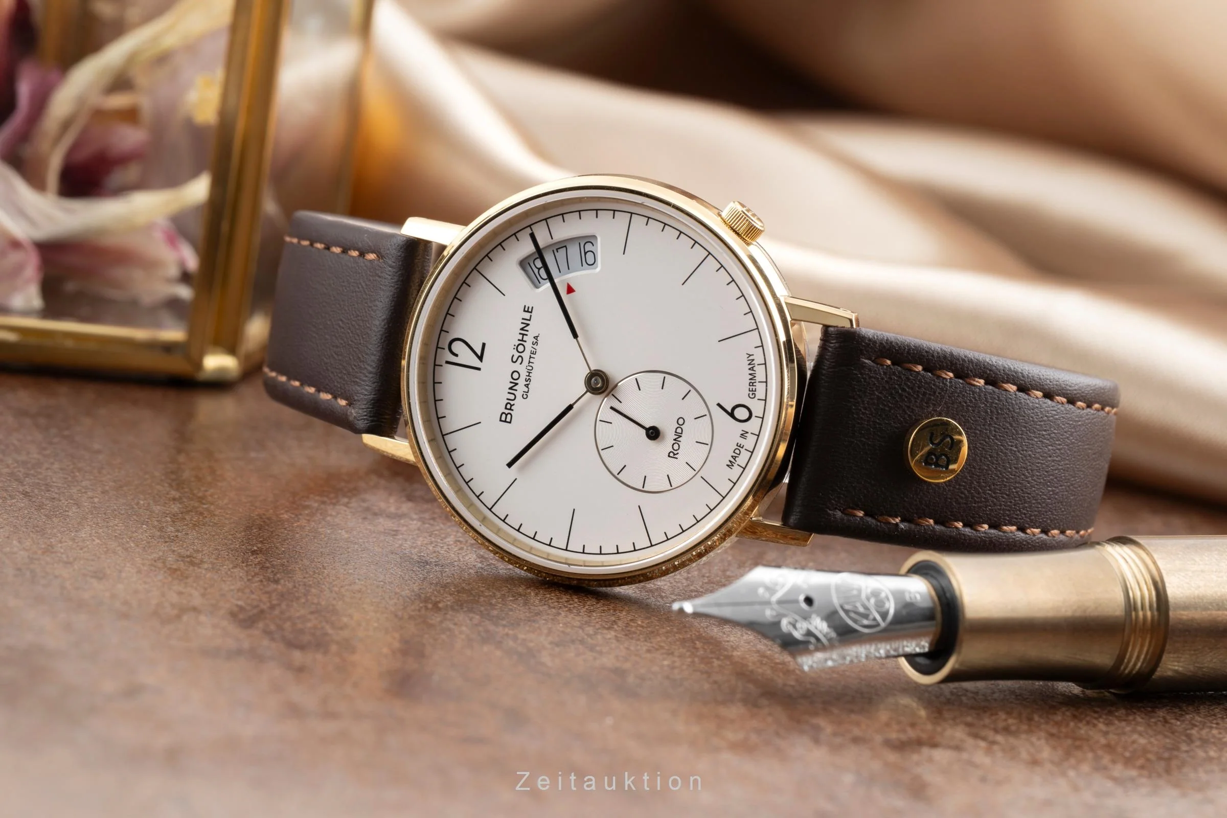 Bruno Söhnle Glashütte Rondo gilt / steel quartz women's watch 17-33192-261  [2503441] - Image 3