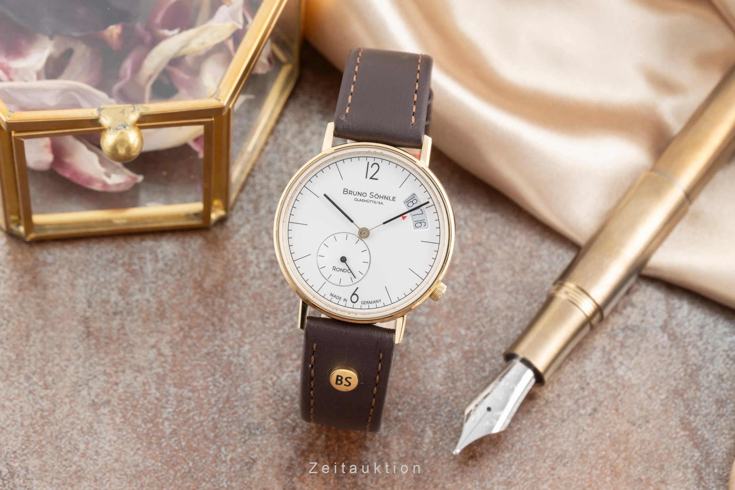 Bruno Söhnle Glashütte Rondo gilt / steel quartz women's watch 17-33192-261  [2503441] - Image 4