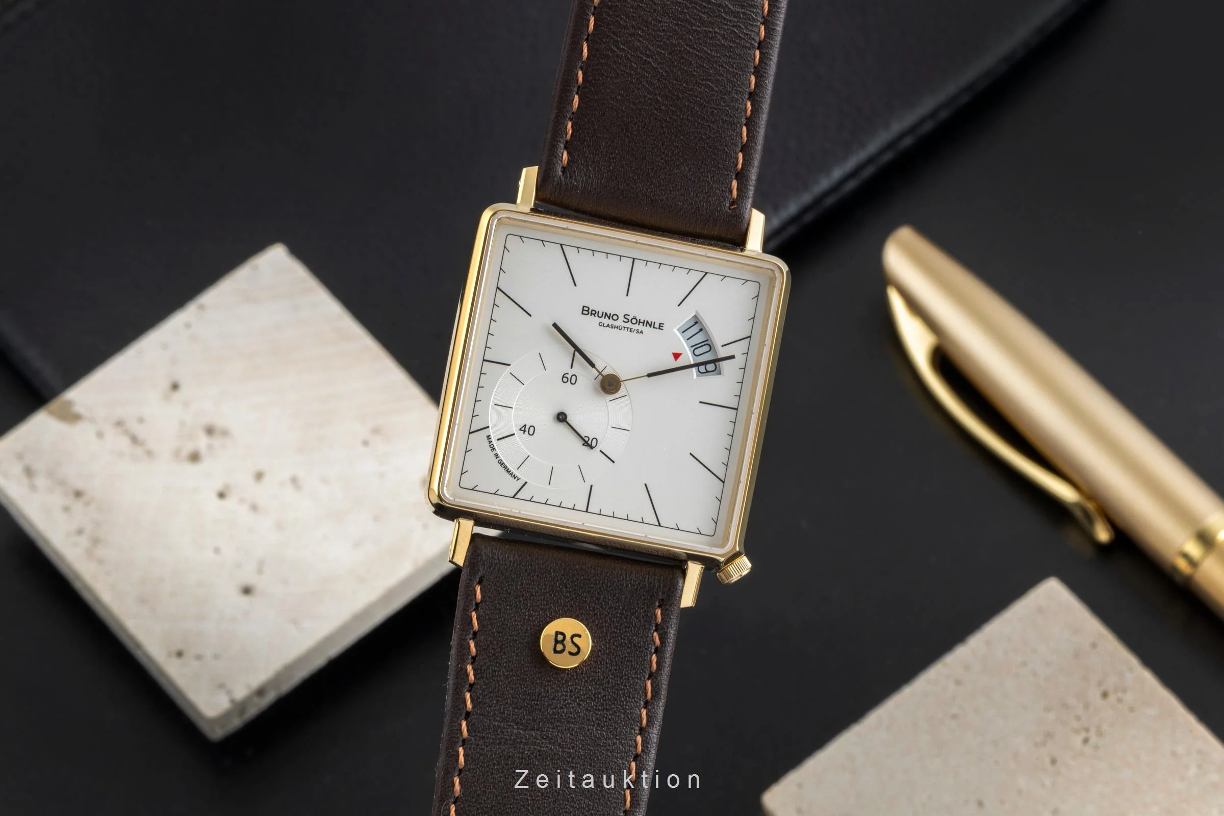Bruno Söhnle Glashütte Rondo III Big gilt / steel quartz men's watch 17-33072-241  [2503438] - Image 2
