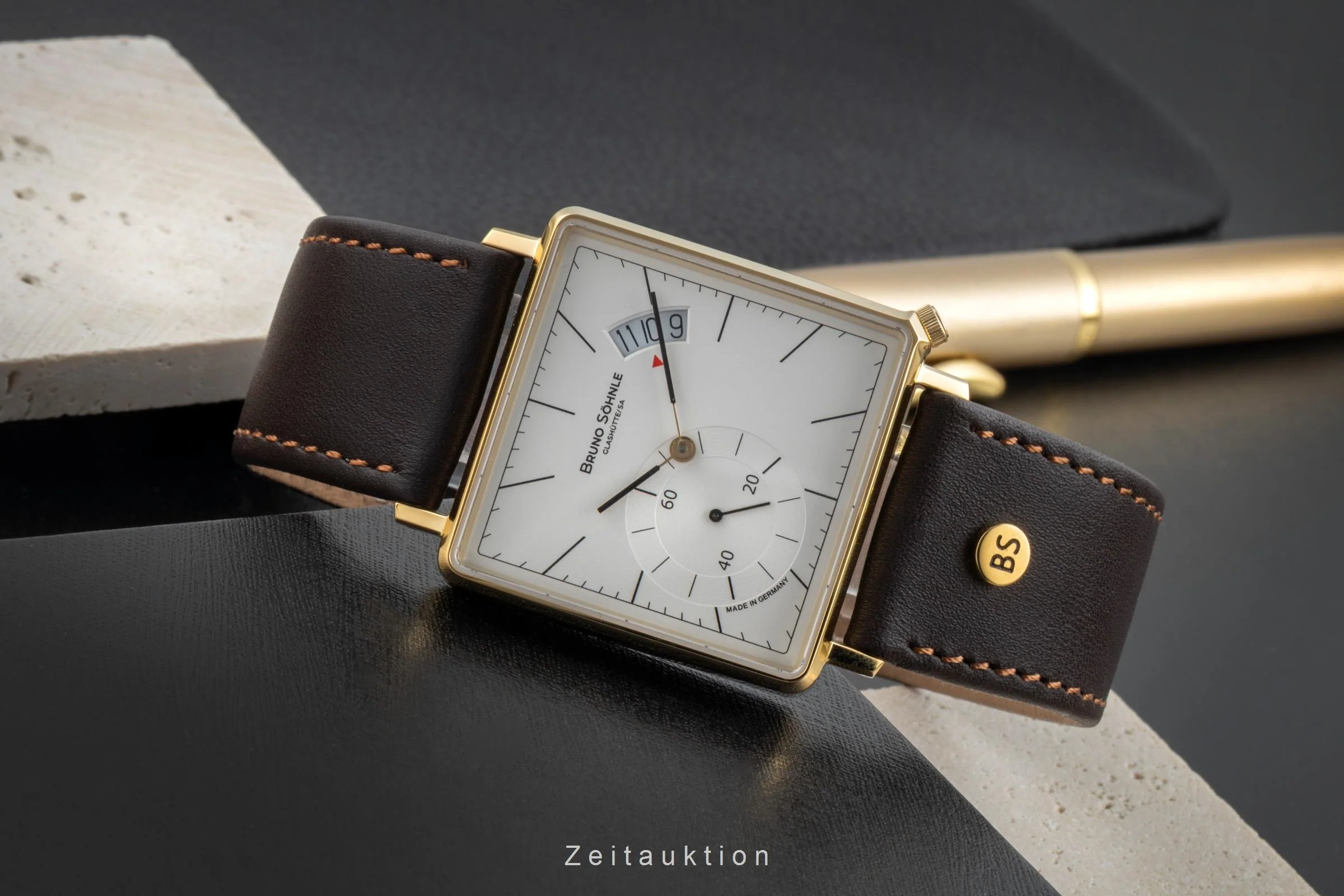 Bruno Söhnle Glashütte Rondo III Big gilt / steel quartz men's watch 17-33072-241  [2506464] - Image 3
