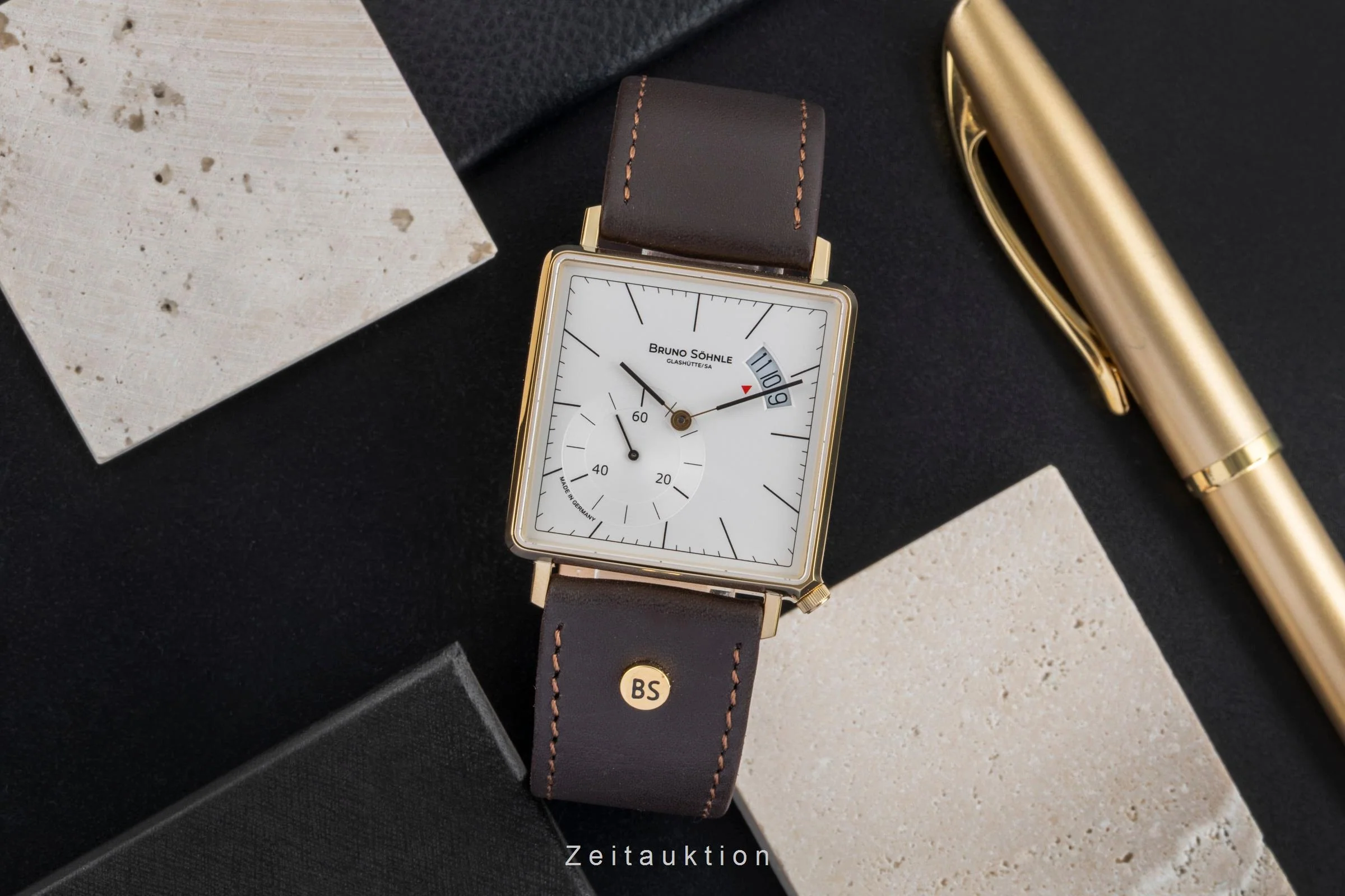 Bruno Söhnle Glashütte Rondo III Big gilt / steel quartz men's watch 17-33072-241  [2506464] - Image 4