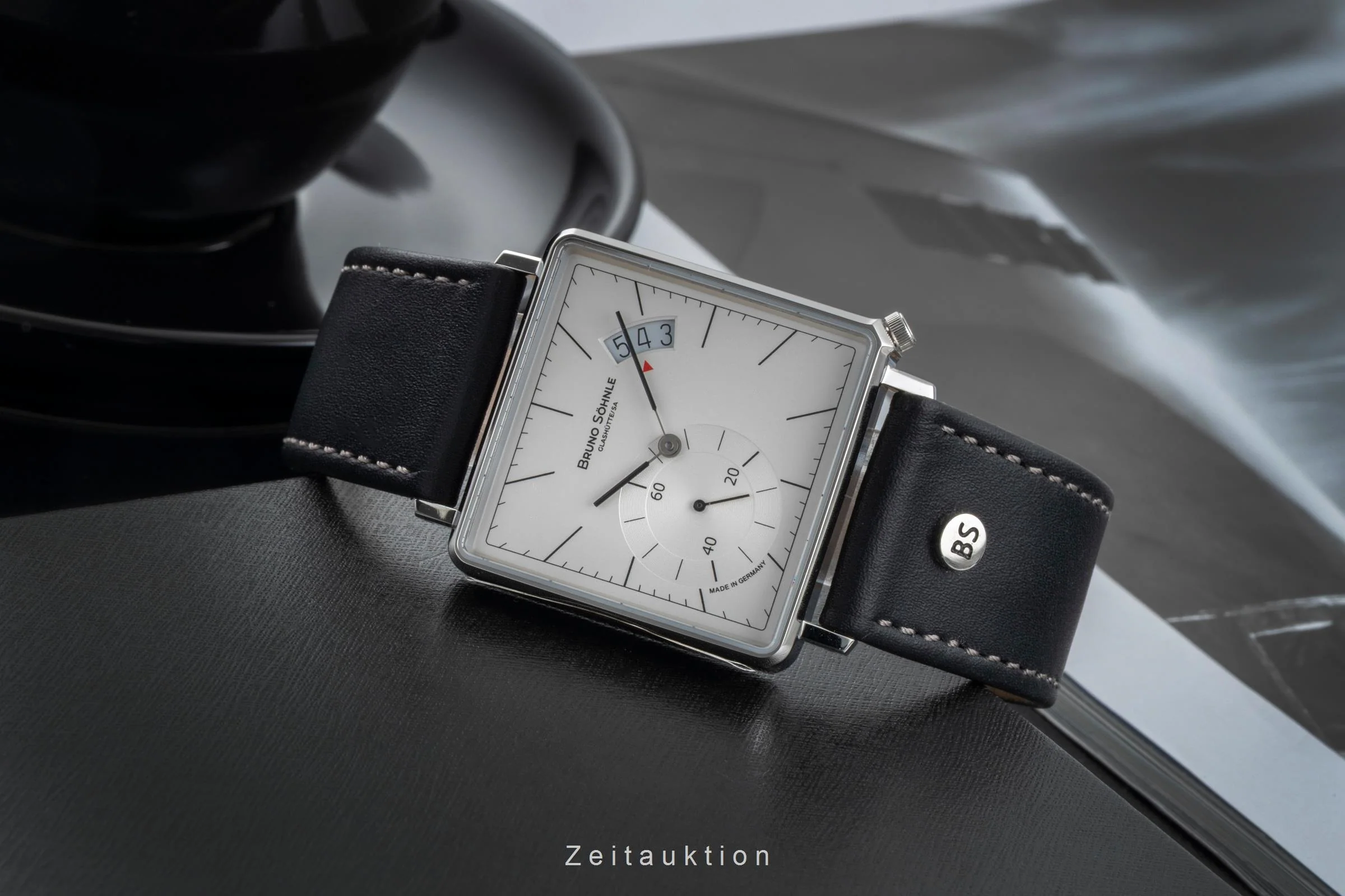 Bruno Söhnle Glashütte Rondo III Big steel quartz men's watch 17-13072-243  [2503430] - Image 3
