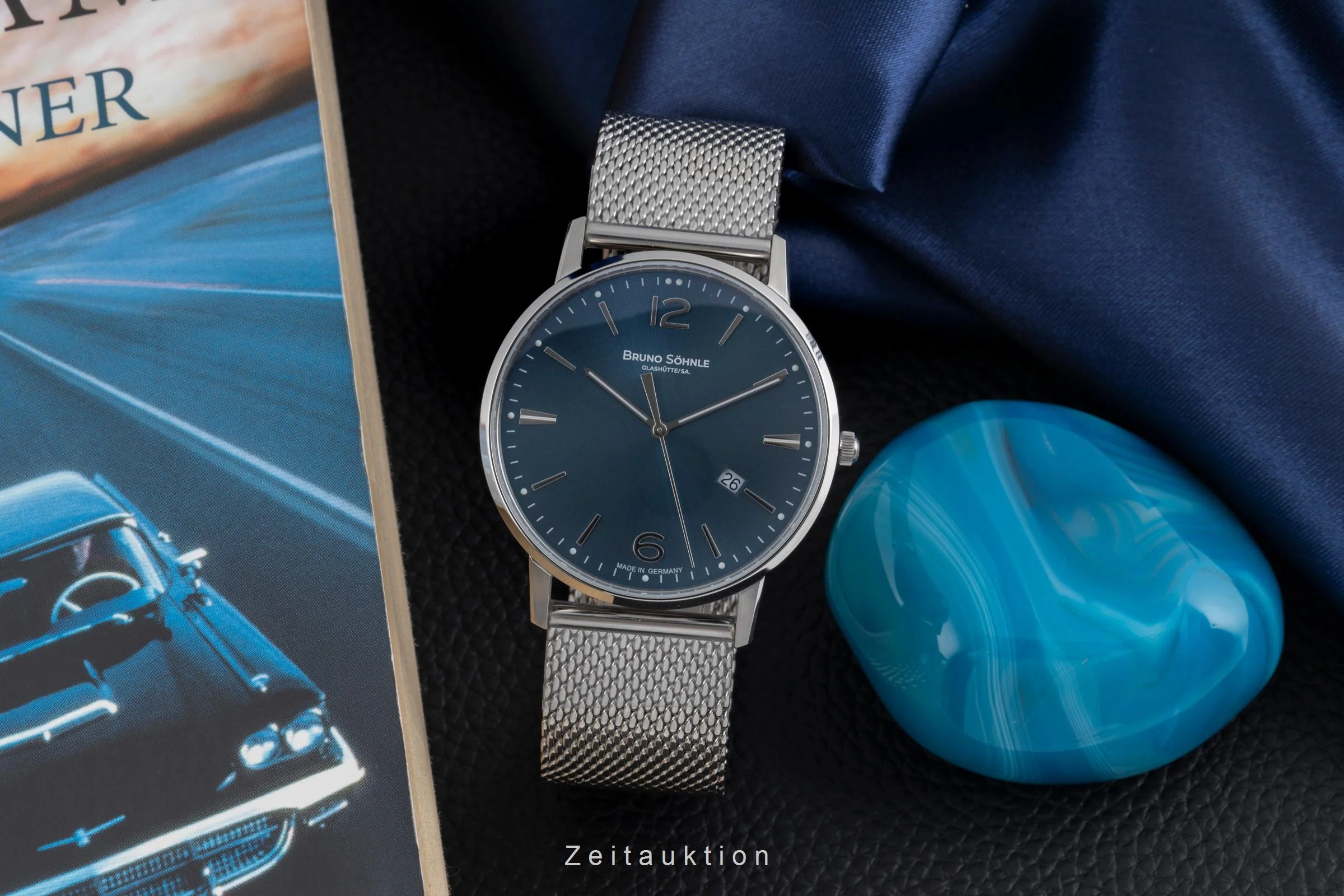 Bruno Söhnle Glashütte Stuttgard III Big steel quartz men's watch 17-13175-342  [2503536] - Image 4