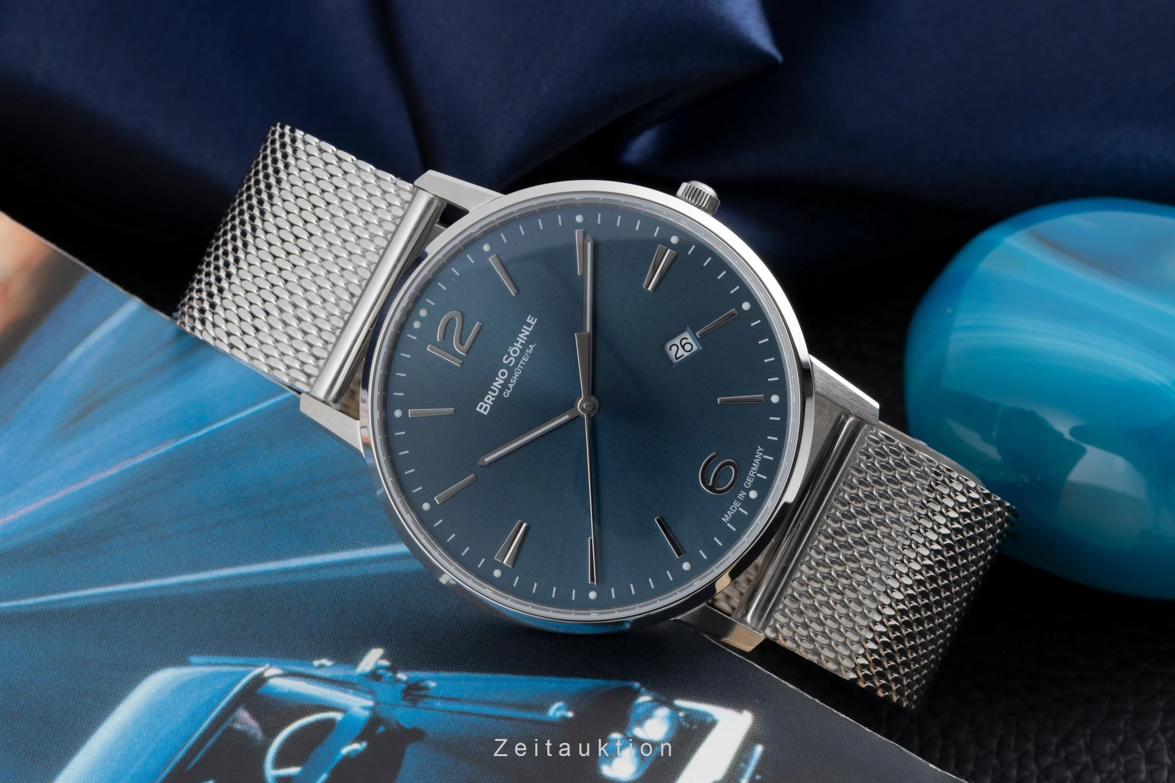 Bruno Söhnle Glashütte Stuttgard III Big steel quartz men's watch 17-13175-342  [2506462] - Image 3