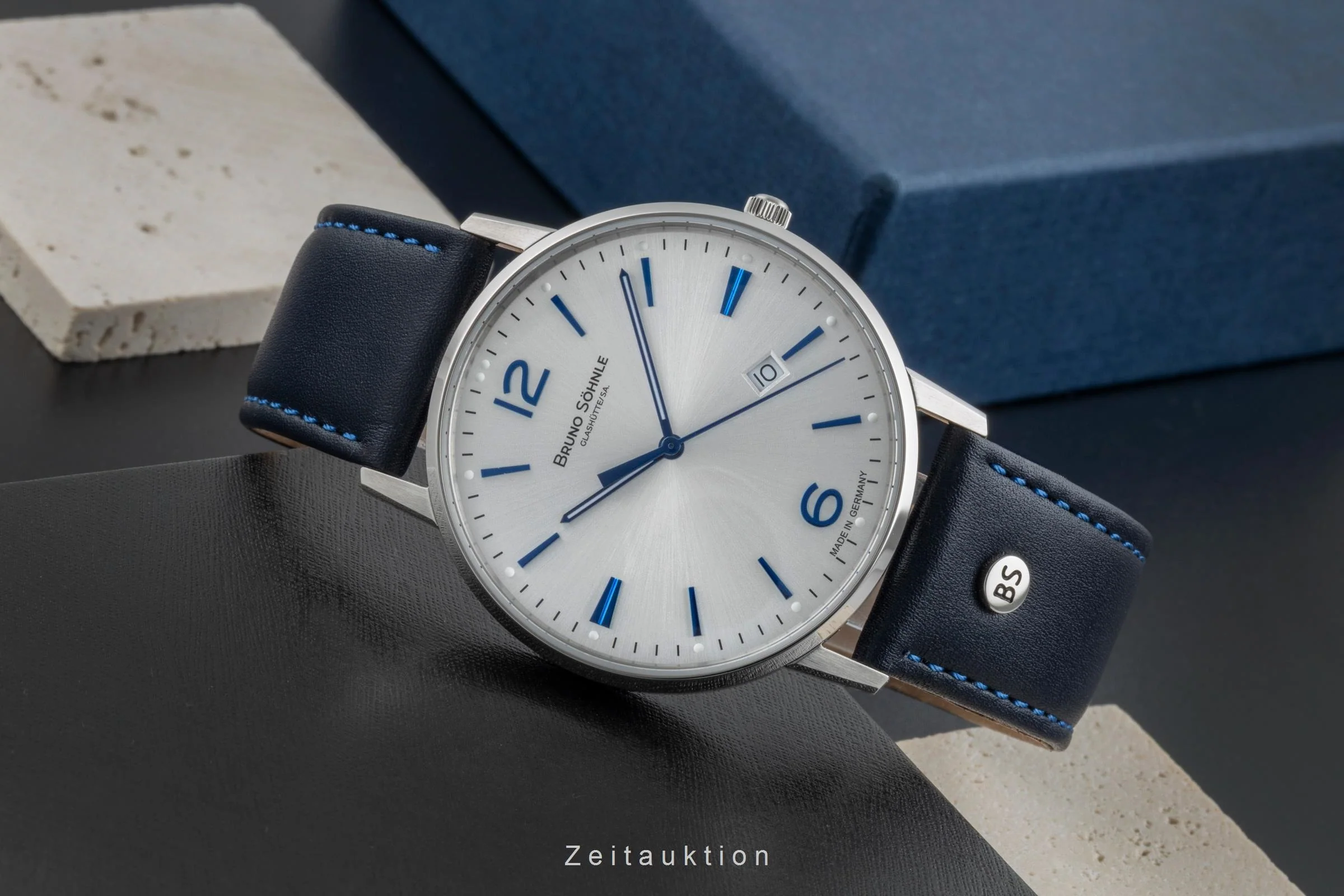 Bruno Söhnle Glashütte Stuttgart III Big steel quartz men's watch 17-13175-243  [2503429] - Image 3
