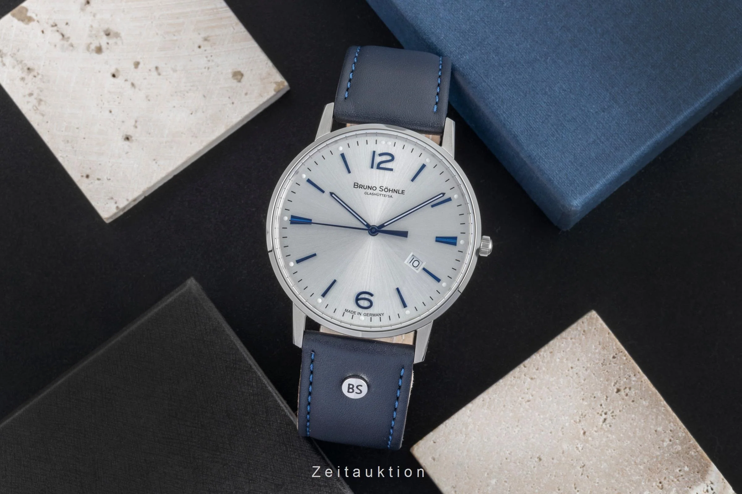 Bruno Söhnle Glashütte Stuttgart III Big steel quartz men's watch 17-13175-243  [2503429] - Image 4