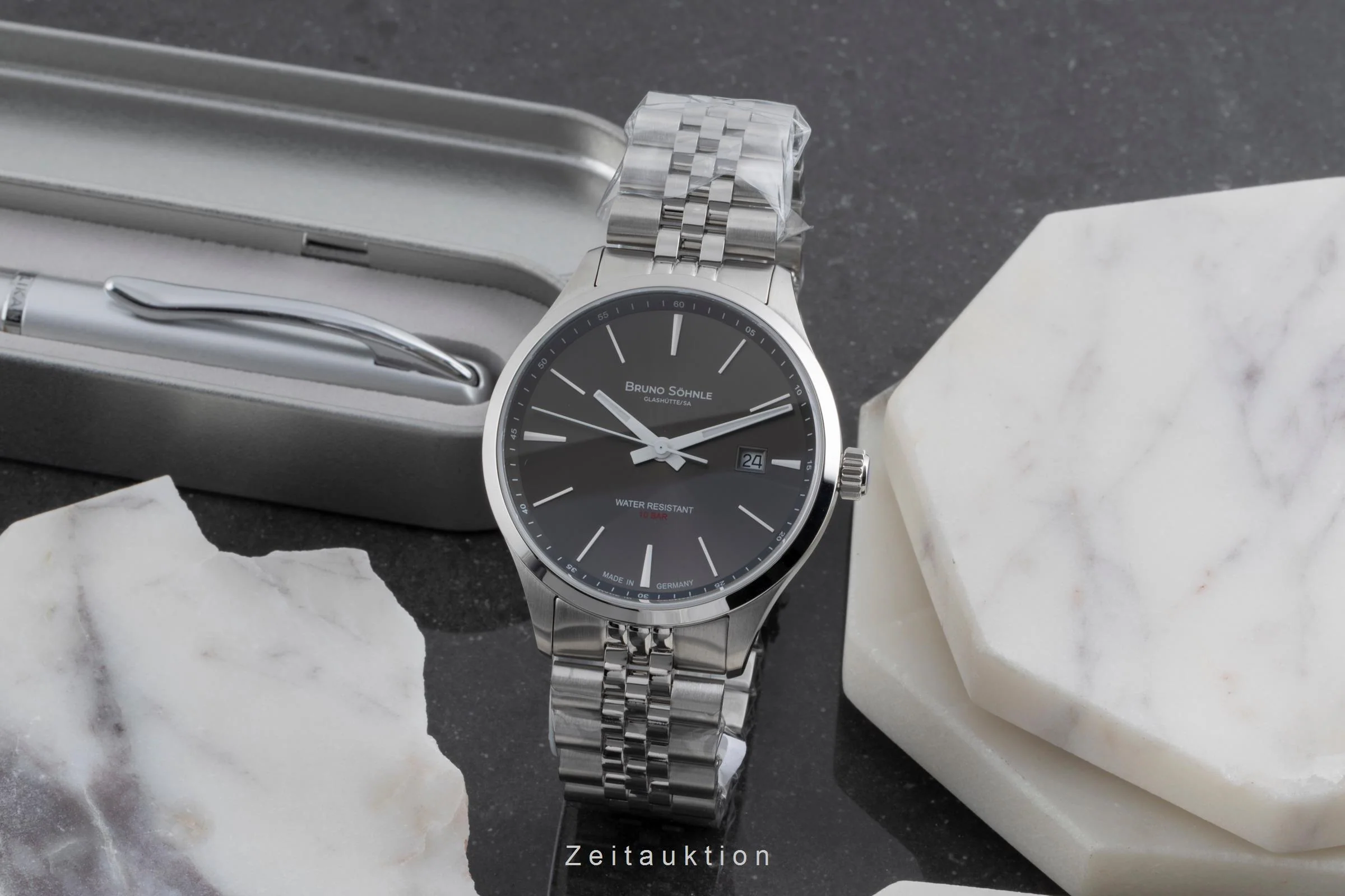 Bruno Söhnle Glashütte Turin III Big steel quartz men's watch 17-13225-842  [2503439] - Image 4