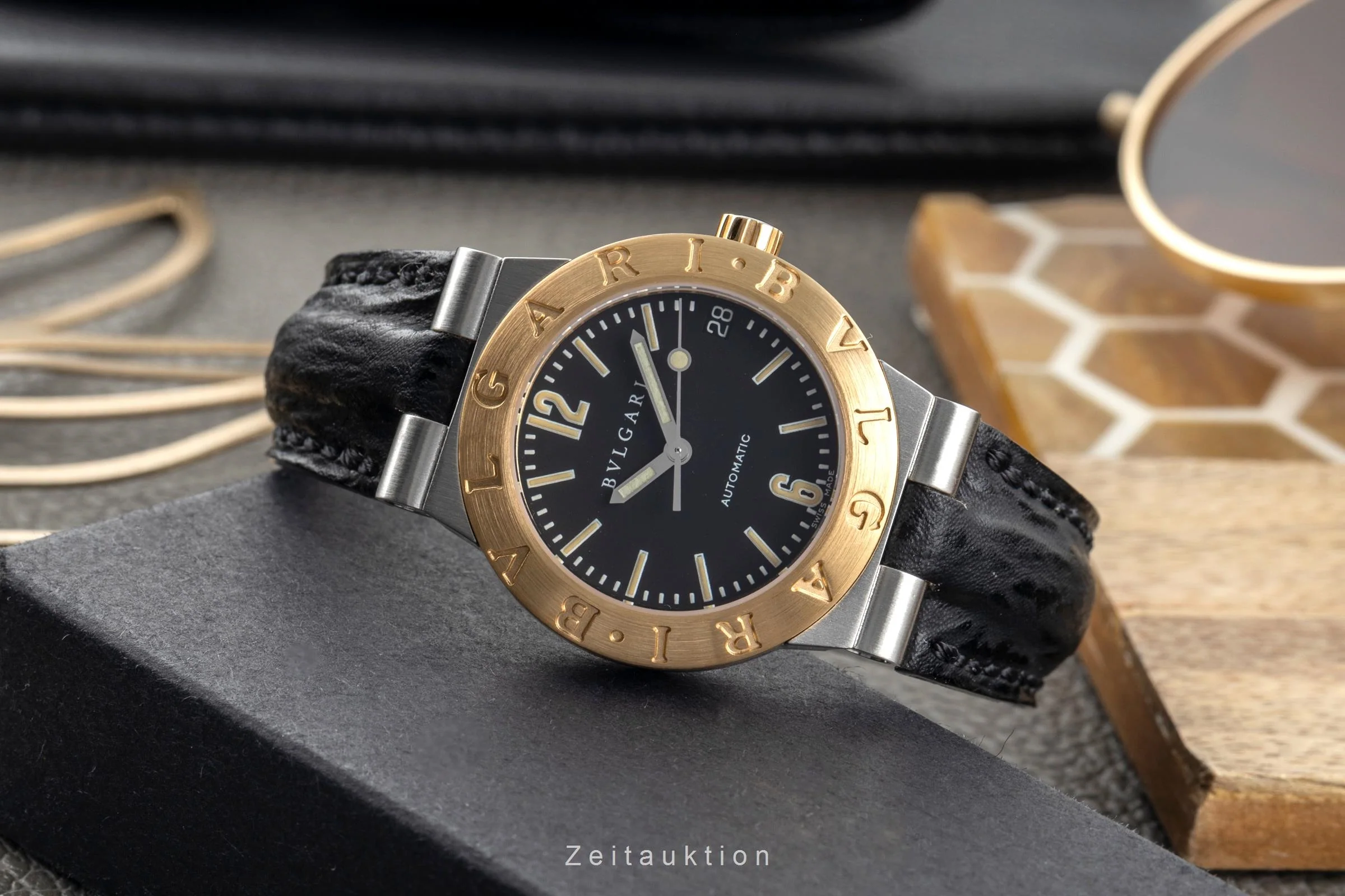 Bvlgari Diagono steel / gold quartz women's watch LC29SG  [2405164] - Image 2