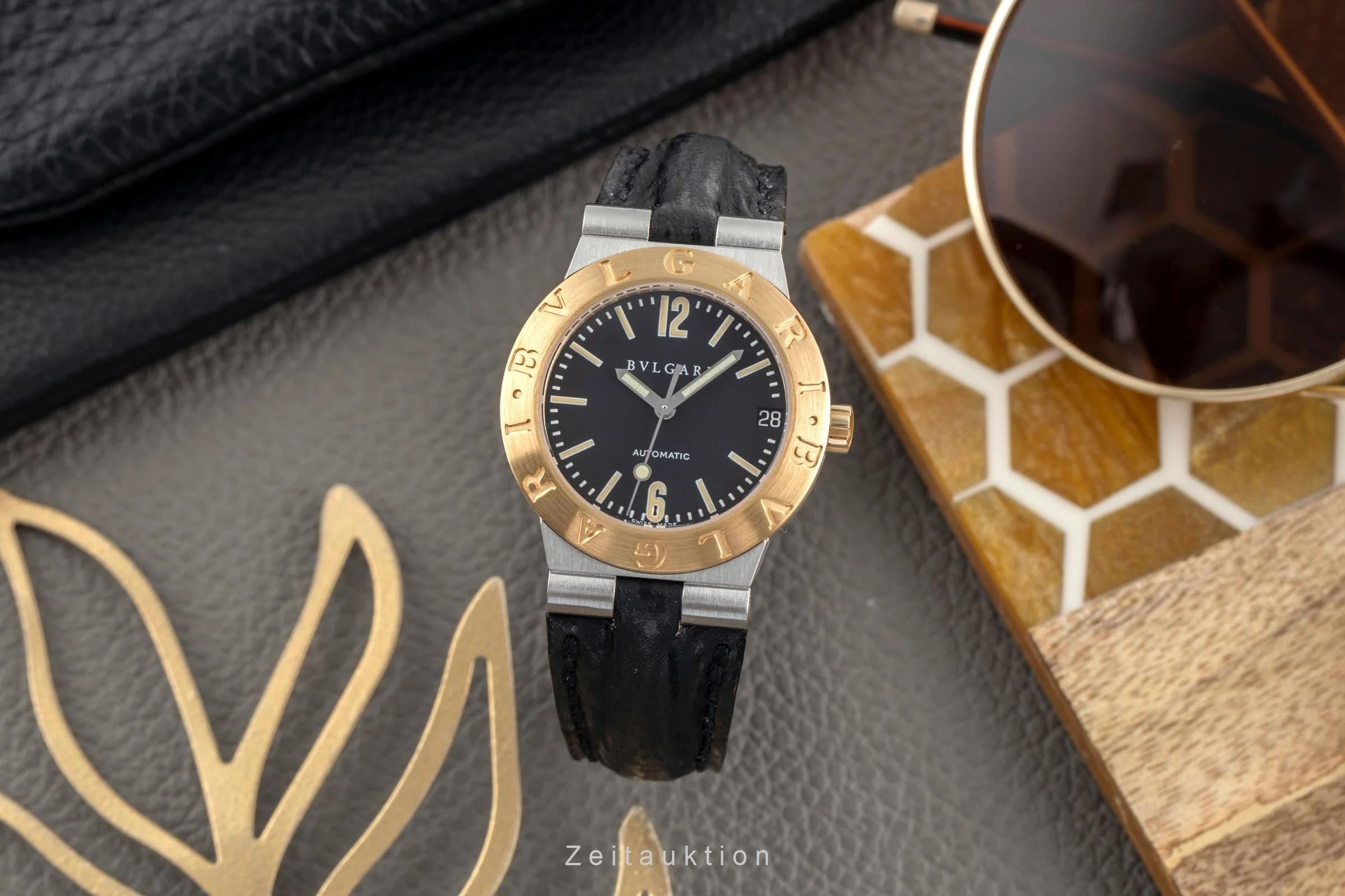 Bvlgari Diagono steel / gold quartz women's watch LC29SG  [2405164] - Image 3