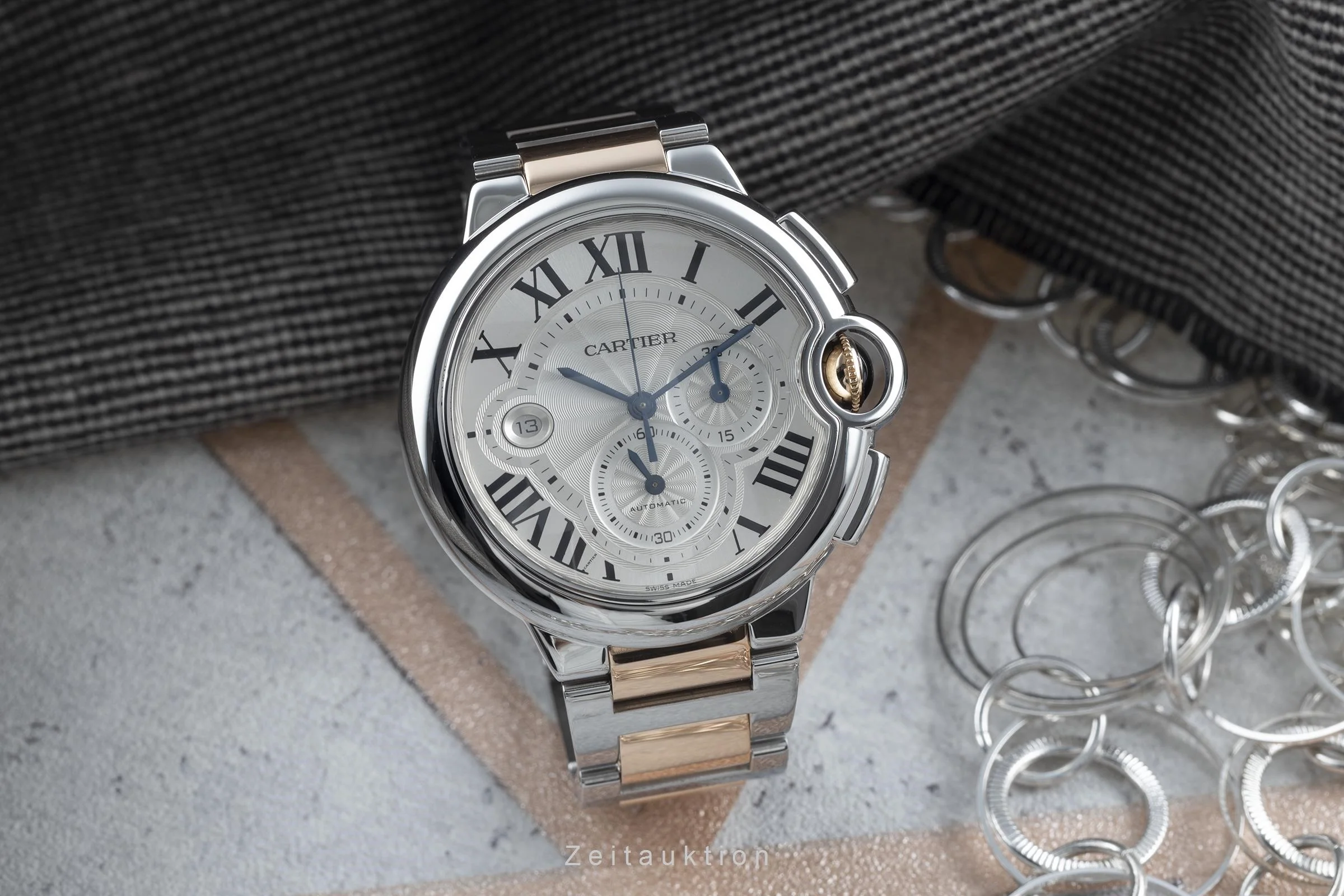Cartier Ballon Bleu de Cartier chronograph steel automatic men's watch 3109  [2202397] - Image 3
