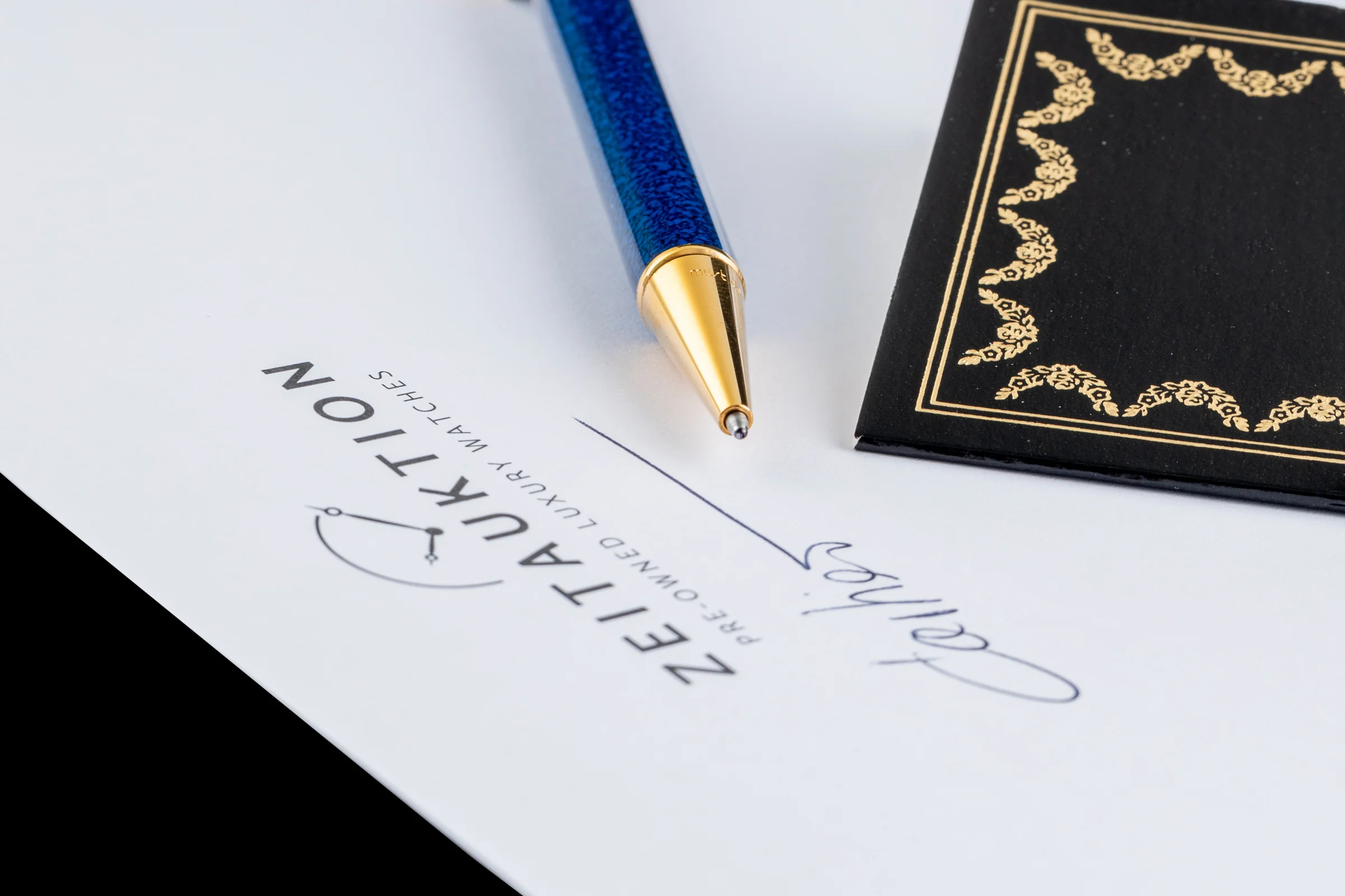 Cartier Ballpoint Pen Must Lacquer Blue Ballpoint Pen Trinity Blue Pen Ref. ST150008[KL25884] - Image 2