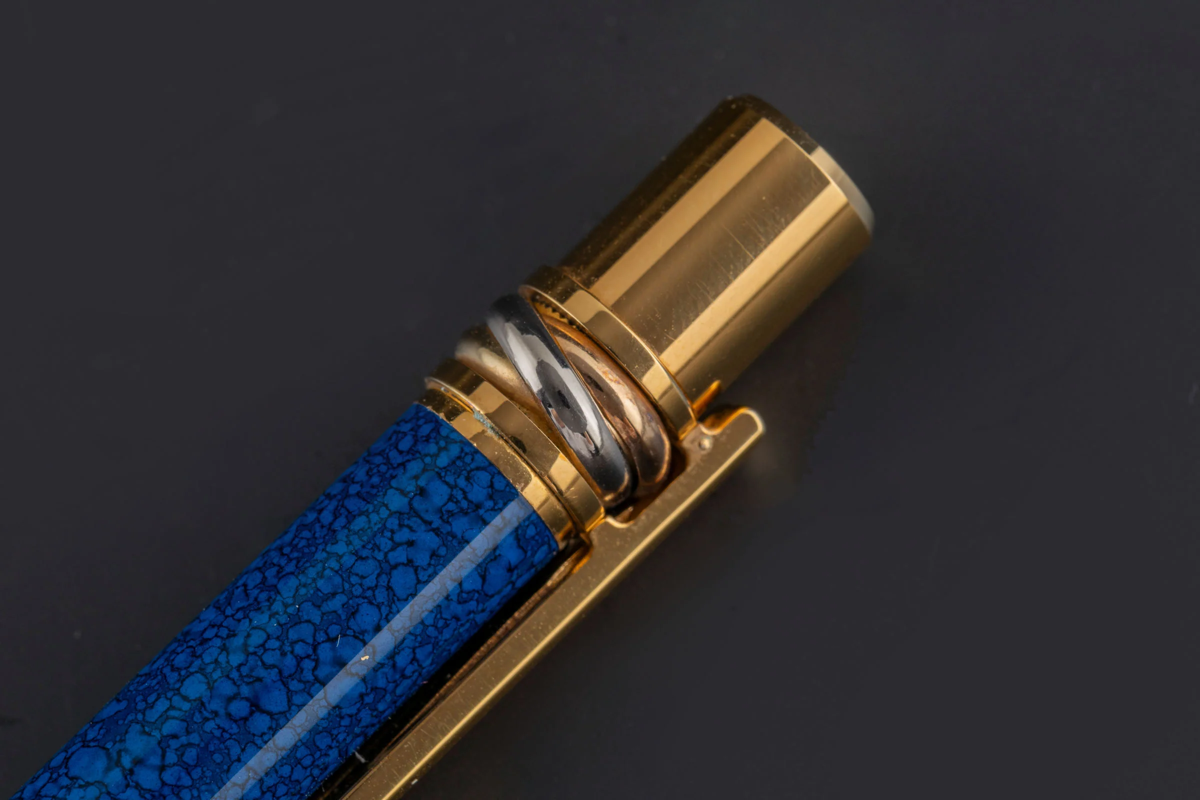 Cartier Ballpoint Pen Must Lacquer Blue Ballpoint Pen Trinity Blue Pen Ref. ST150008[KL25884] - Image 3