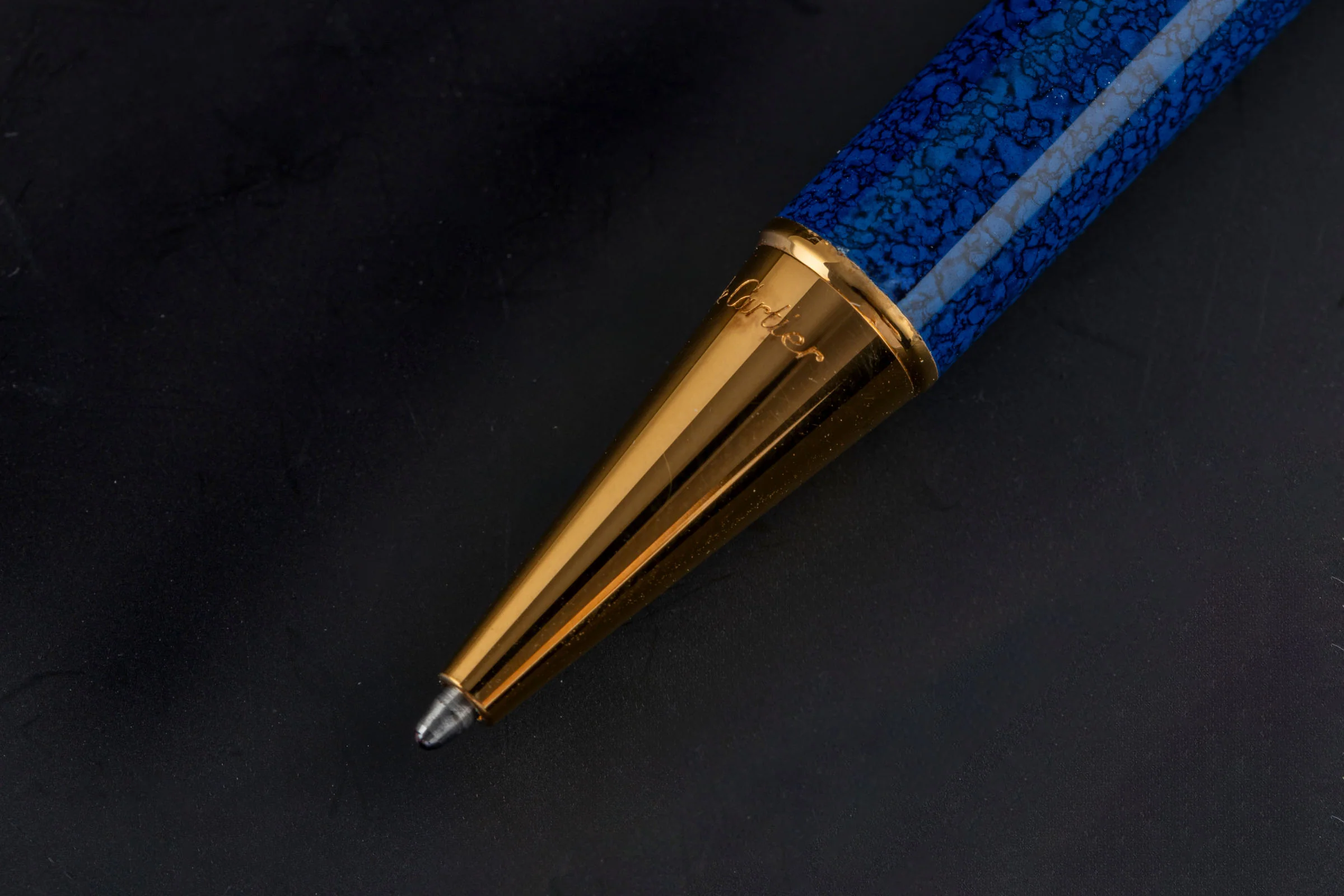 Cartier Ballpoint Pen Must Lacquer Blue Ballpoint Pen Trinity Blue Pen Ref. ST150008[KL25884] - Image 5