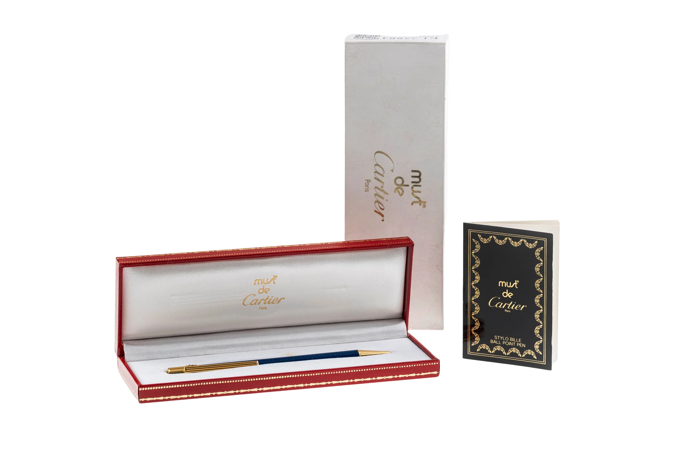 Cartier Ballpoint Pen Must Lacquer Blue Ballpoint Pen Trinity Blue Pen Ref. ST150008[KL25884] - Image 6