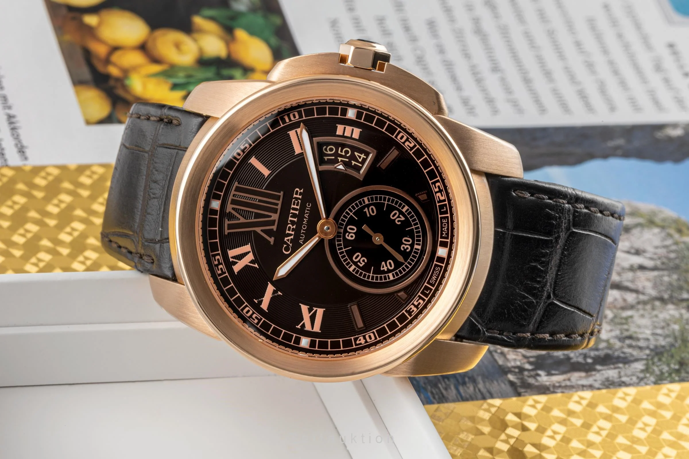 Cartier Calibre de Cartier 18 ct red gold automatic men's watch W7100007, 3300  [2305795] - Image 2