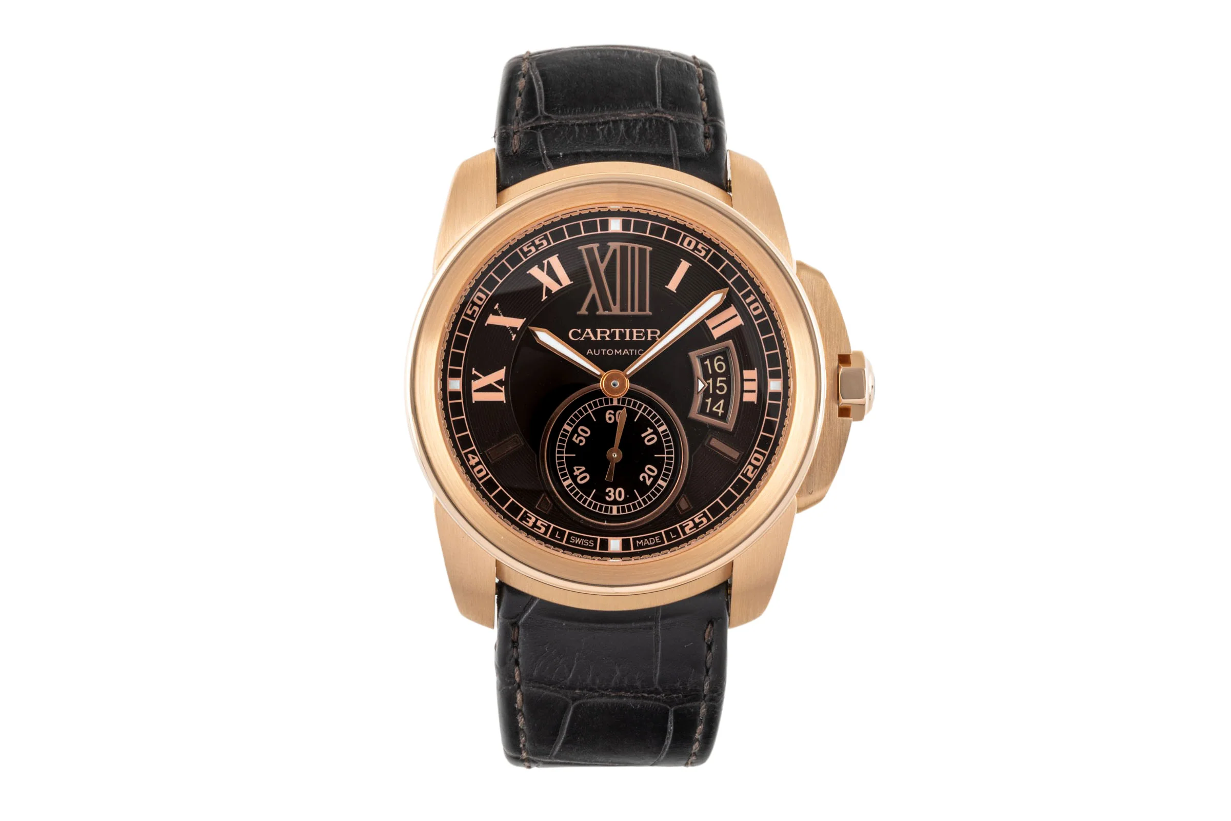 Cartier Calibre de Cartier 18 ct red gold automatic men's watch W7100007, 3300  [2305795] - Image 4