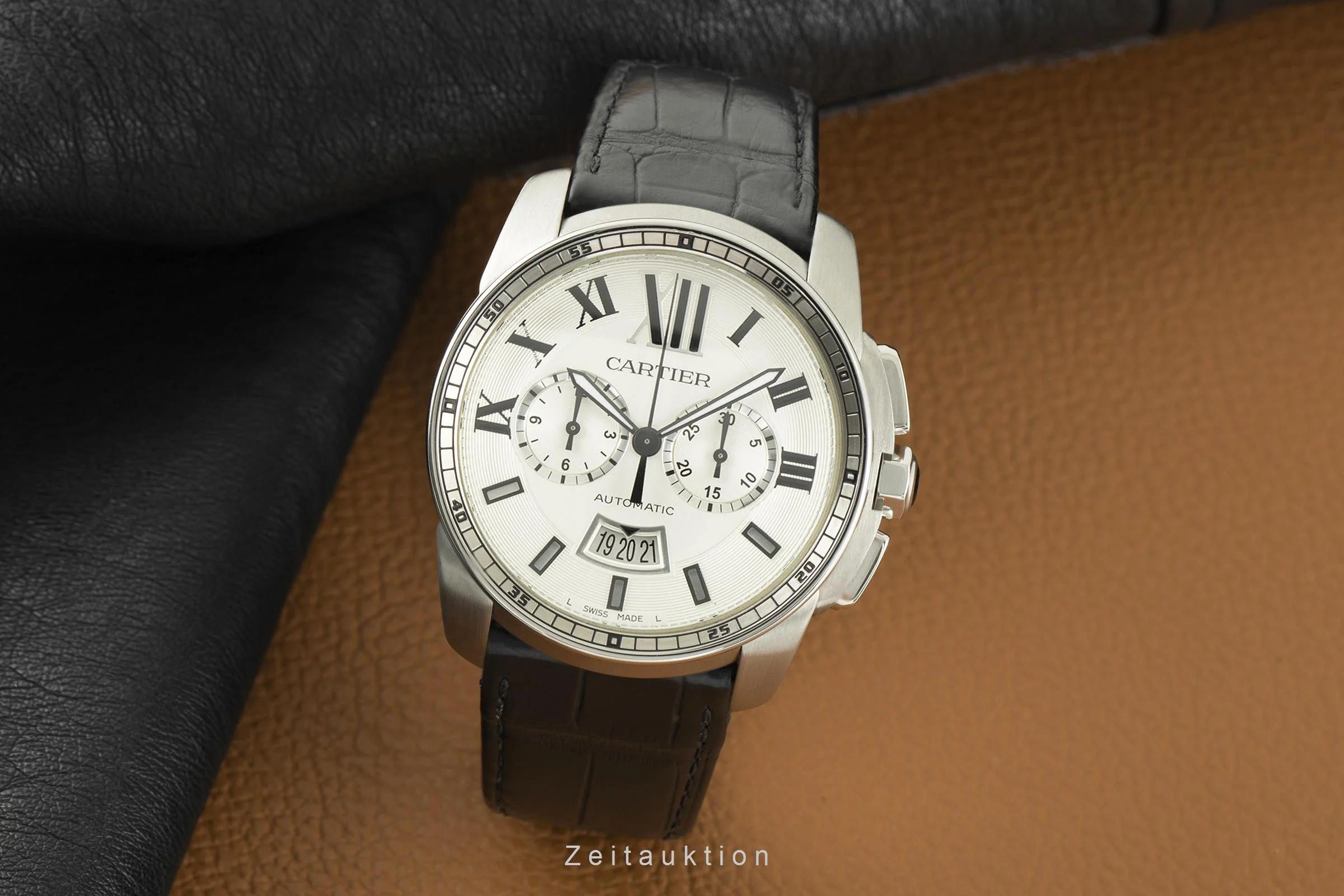 Cartier Calibre de Cartier chronograph steel automatic men's watch 3578  [2107838] - Image 3