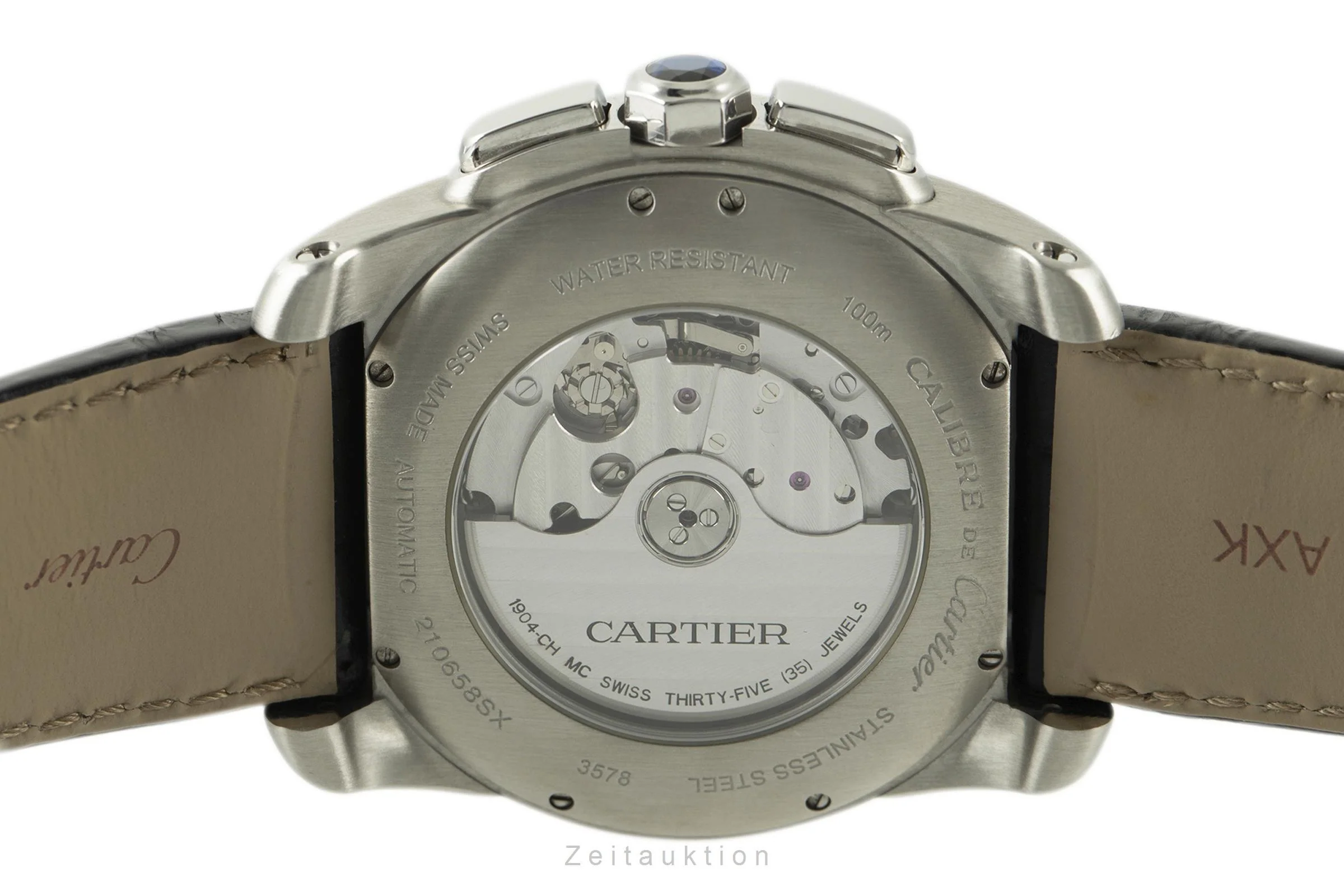 Cartier Calibre de Cartier chronograph steel automatic men's watch 3578  [2107838] - Image 9