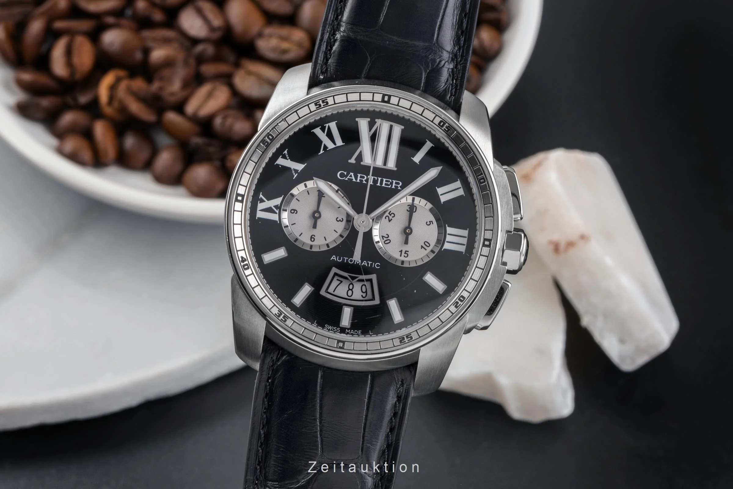 Cartier Calibre de Cartier chronograph steel automatic men's watch W7100061  [2502963] - Image 2