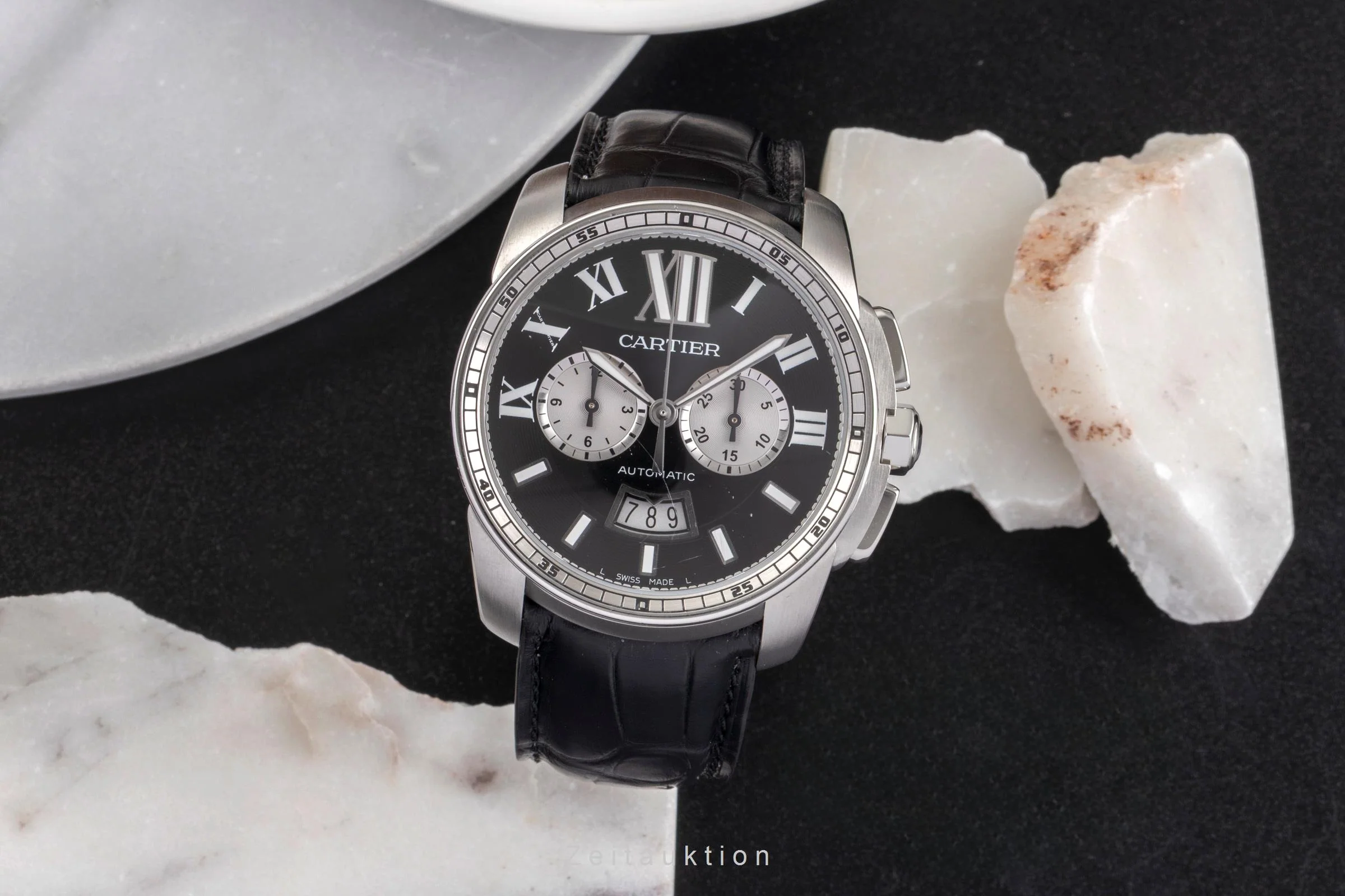 Cartier Calibre de Cartier chronograph steel automatic men's watch W7100061  [2502963] - Image 4