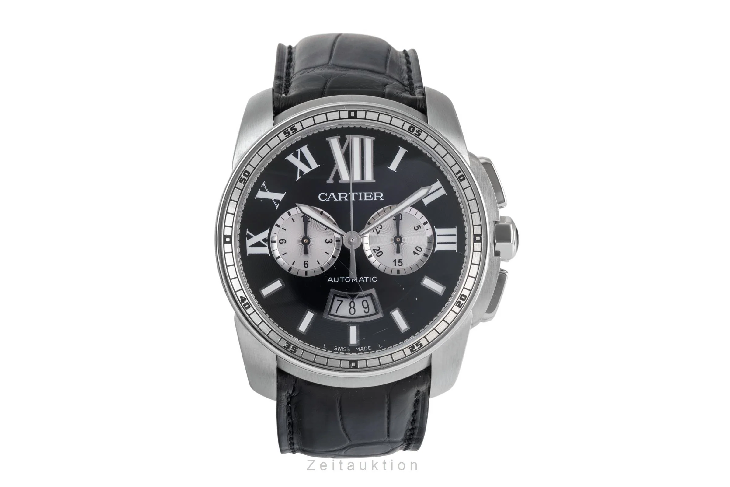 Cartier Calibre de Cartier chronograph steel automatic men's watch W7100061  [2502963] - Image 5