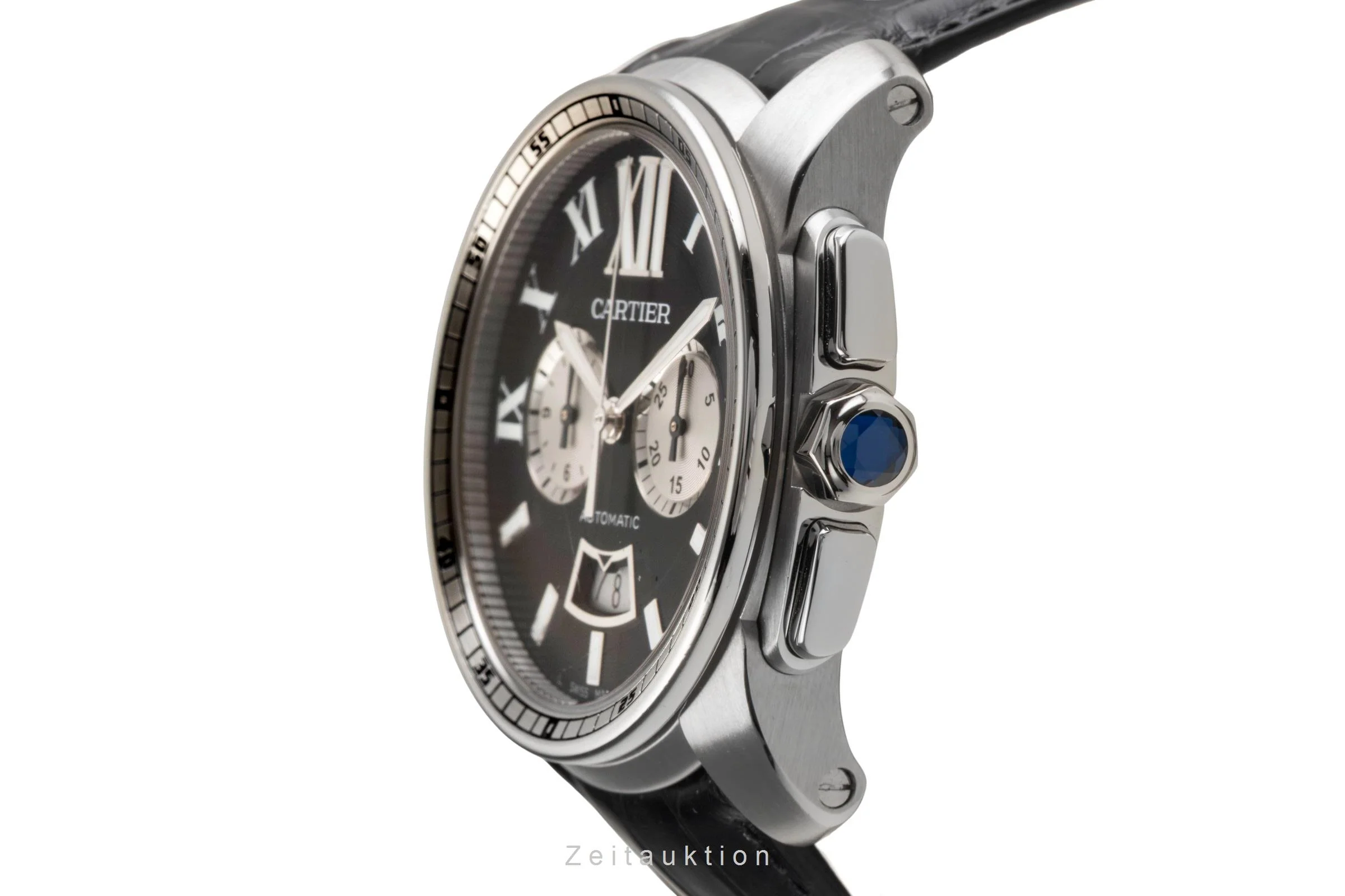 Cartier Calibre de Cartier chronograph steel automatic men's watch W7100061  [2502963] - Image 7