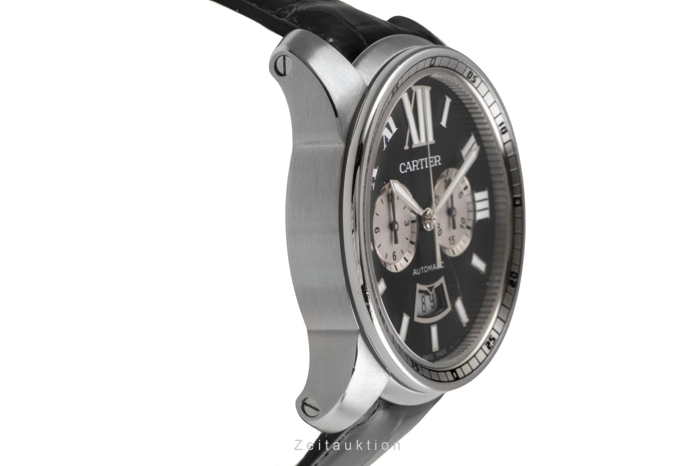 Cartier Calibre de Cartier chronograph steel automatic men's watch W7100061  [2502963] - Image 8