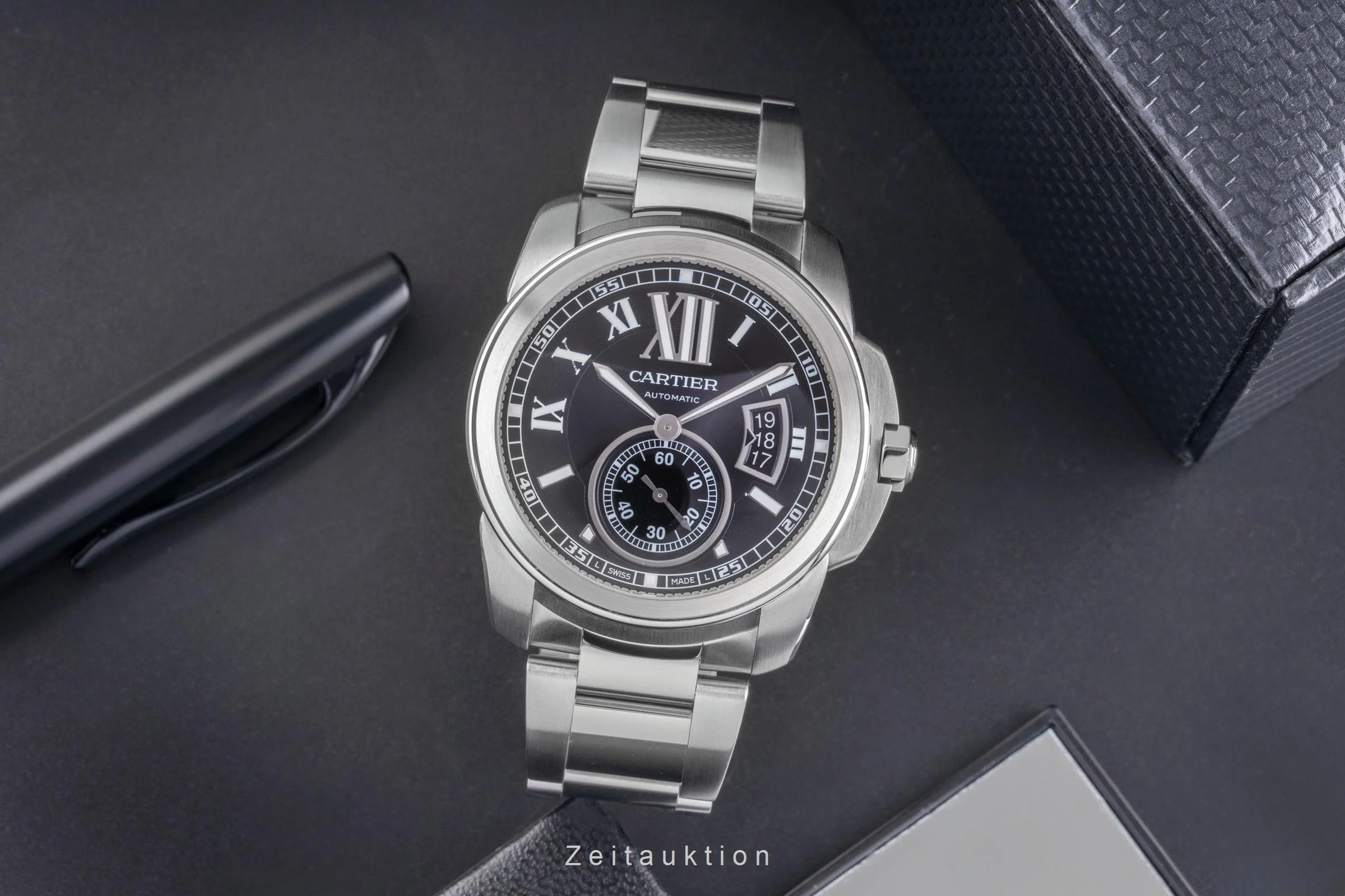 Cartier Calibre de Cartier steel automatic men's watch W7100016  [2504564] - Image 4