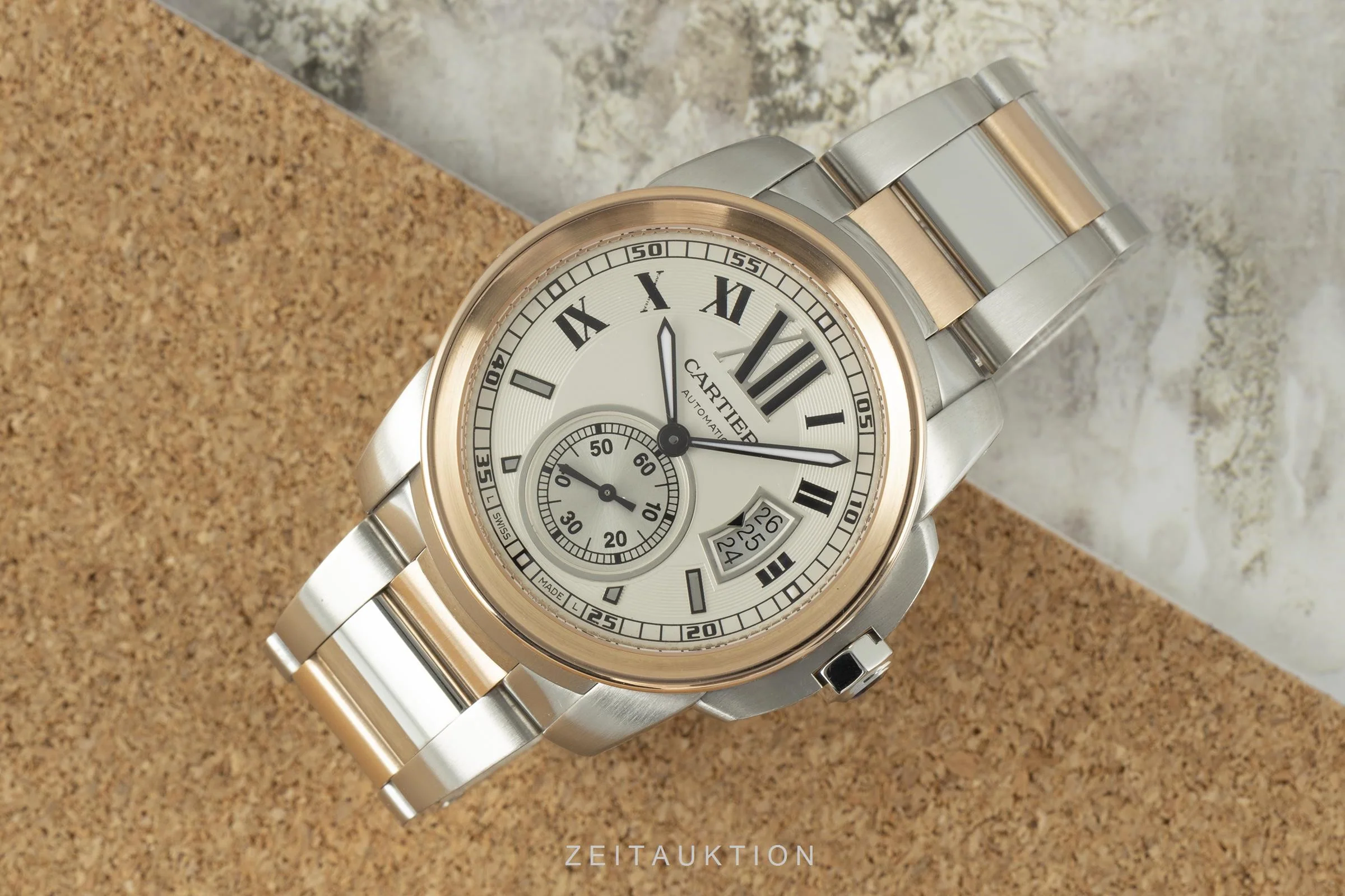 Cartier Calibre de Cartier steel / gold automatic men's watch 3389  [2102812] - Image 3