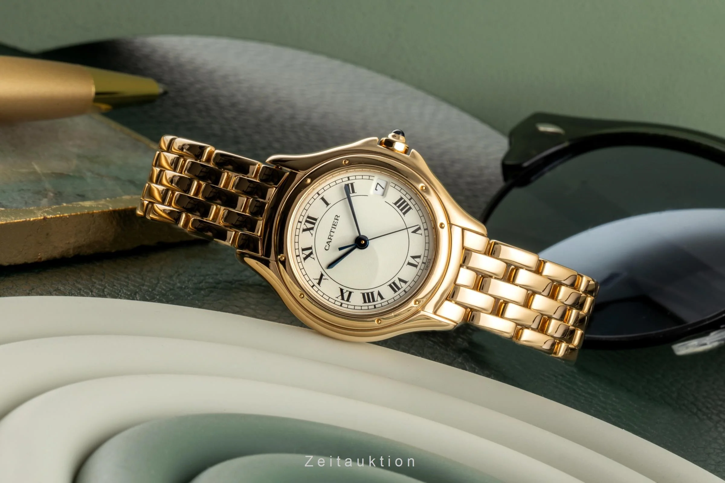 Cartier Cougar 18 ct gold quartz women's watch 887906 LP: 24800EUR  [2401100] - Image 2