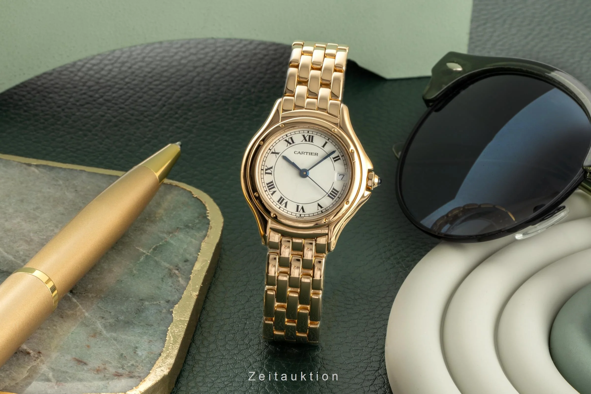 Cartier Cougar 18 ct gold quartz women's watch 887906 LP: 24800EUR  [2401100] - Image 3