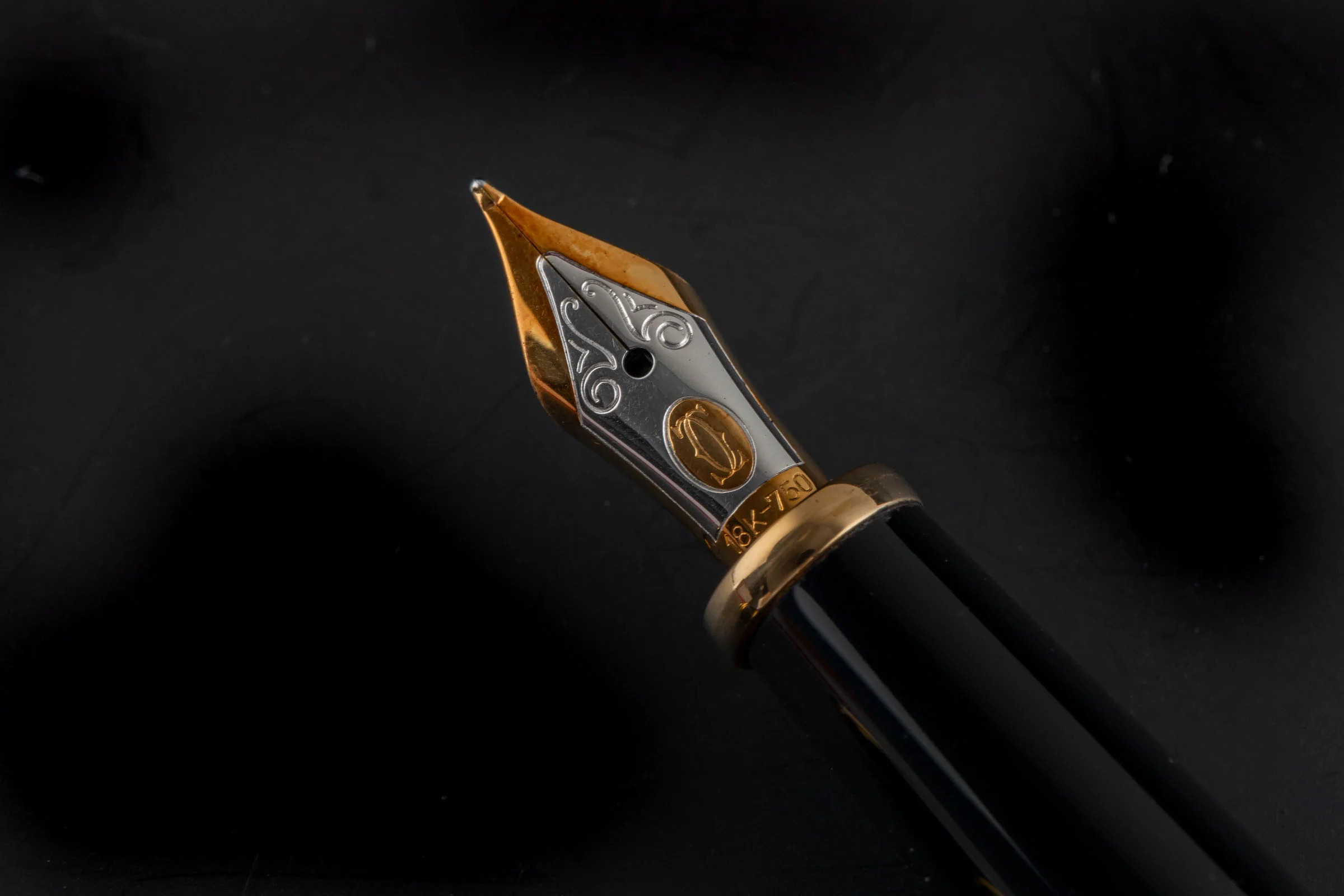 Cartier Diabolo de Cartier fountain pen black / gold-plated Ref. ST180004[KL25881] - Image 2