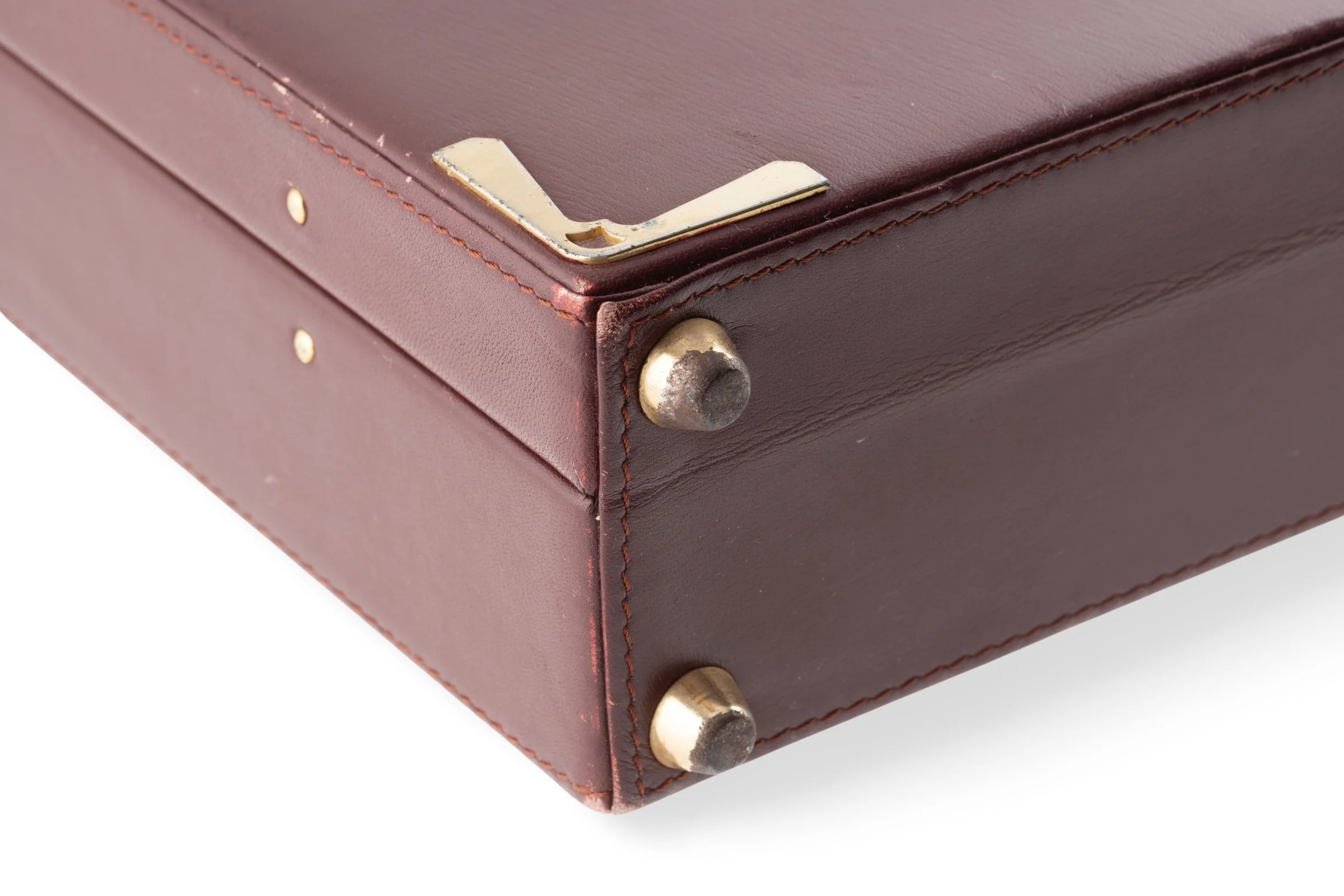 Cartier leather briefcase 24-hour with luggage tag 1980s vintage suitcase[KL26012] - Image 14