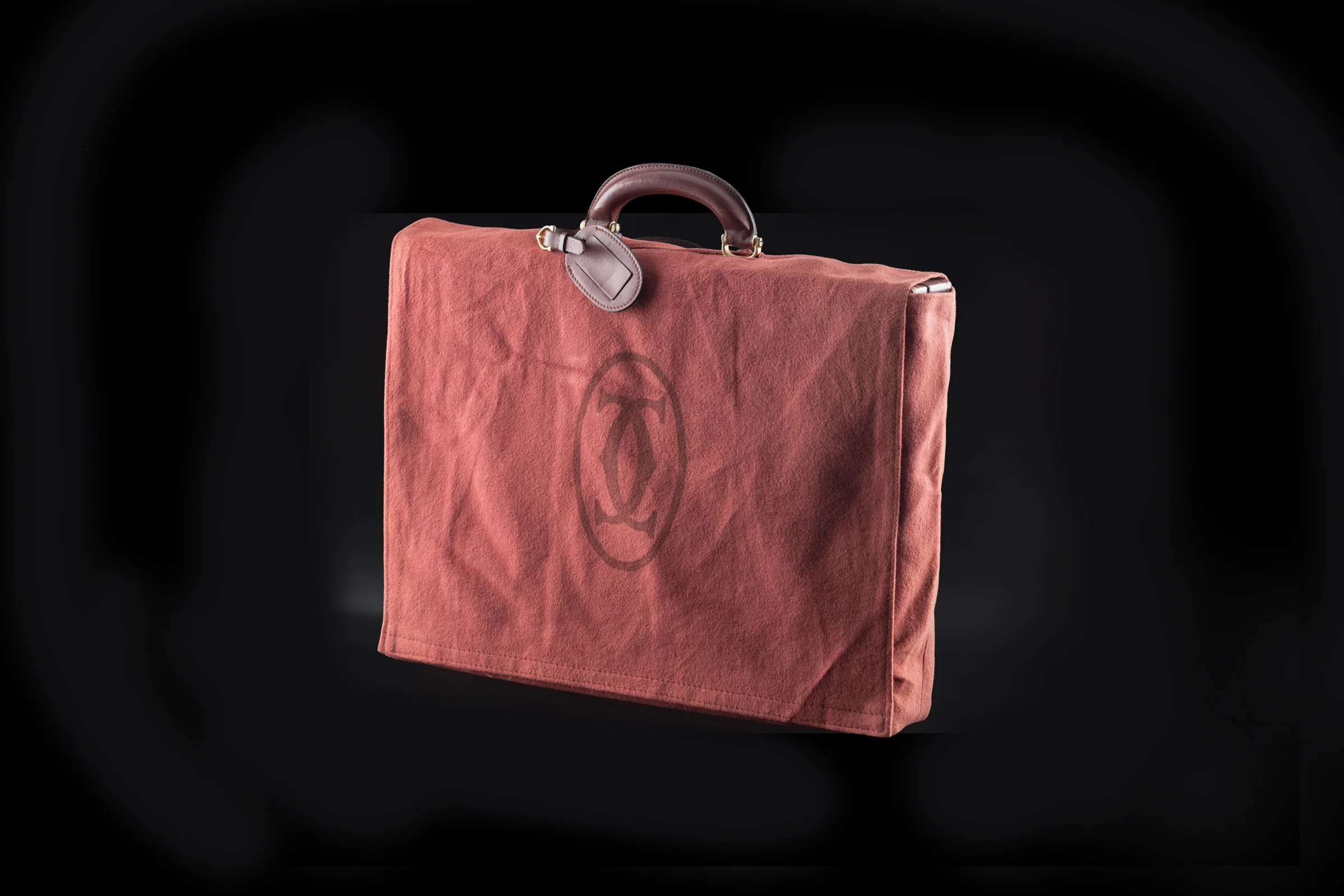 Cartier leather briefcase 24-hour with luggage tag 1980s vintage suitcase[KL26012] - Image 5