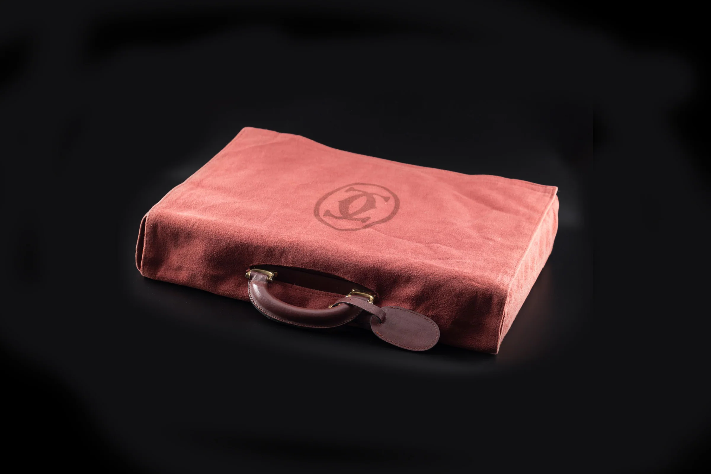 Cartier leather briefcase 24-hour with luggage tag 1980s vintage suitcase[KL26012] - Image 6