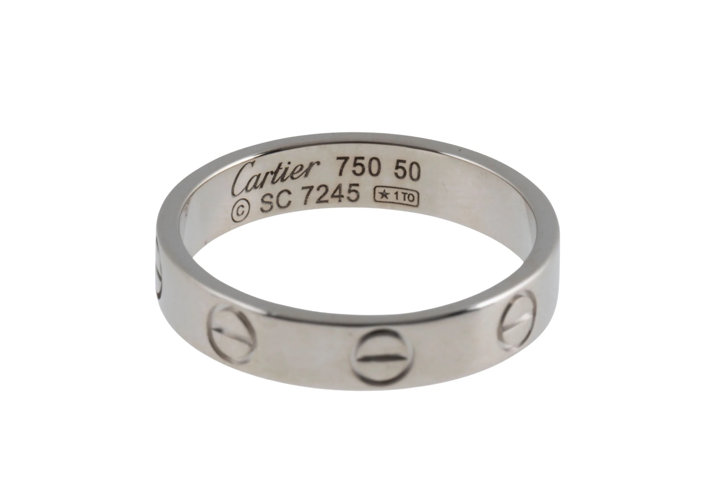Cartier Love Ring 18k (0.750) white gold size 50 Ref. B4085100 with box retail price: 1490,- €[KL25995] - Image 5