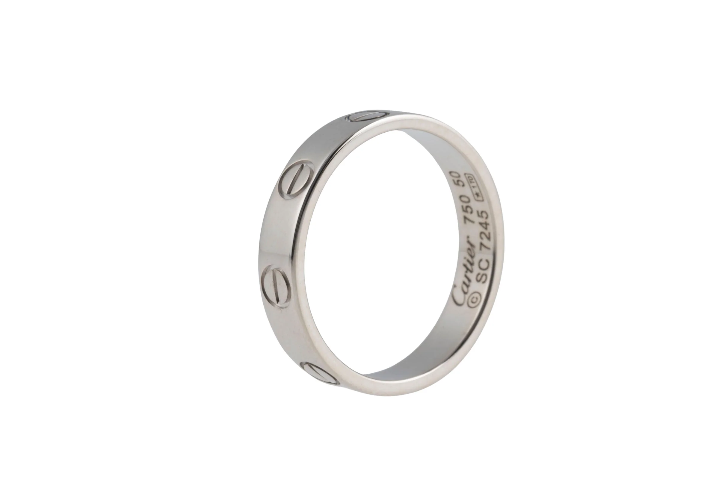 Cartier Love Ring 18k (0.750) white gold size 50 Ref. B4085100 with box retail price: 1490,- €[KL25995] - Image 6