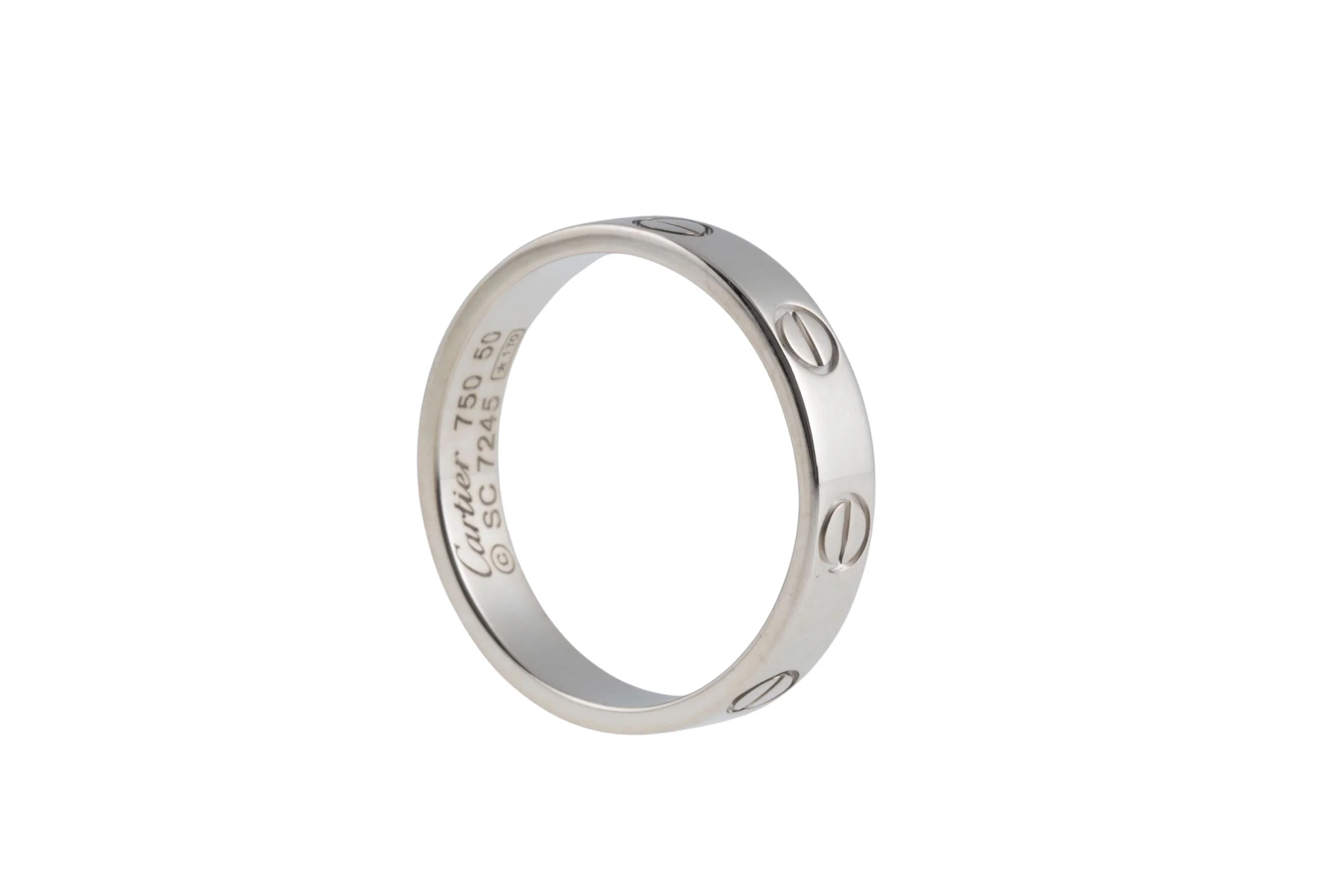 Cartier Love Ring 18k (0.750) white gold size 50 Ref. B4085100 with box retail price: 1490,- €[KL25995] - Image 7