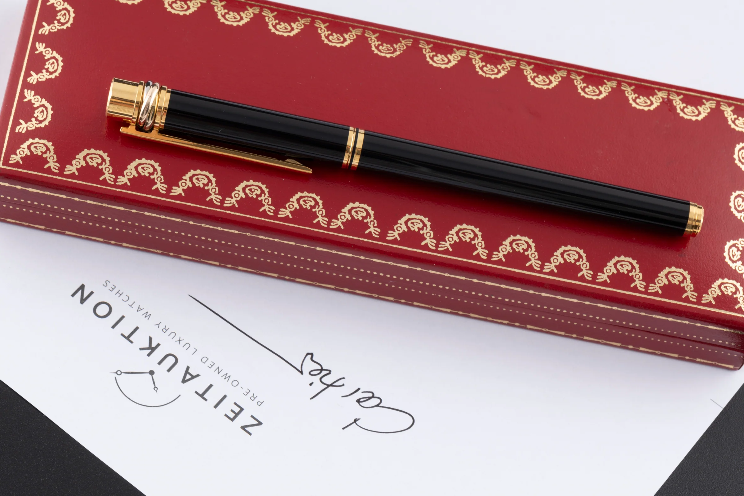 Cartier Must de Cartier Trinity Ballpoint pen black - gold finish France[KL25887] - Image 3