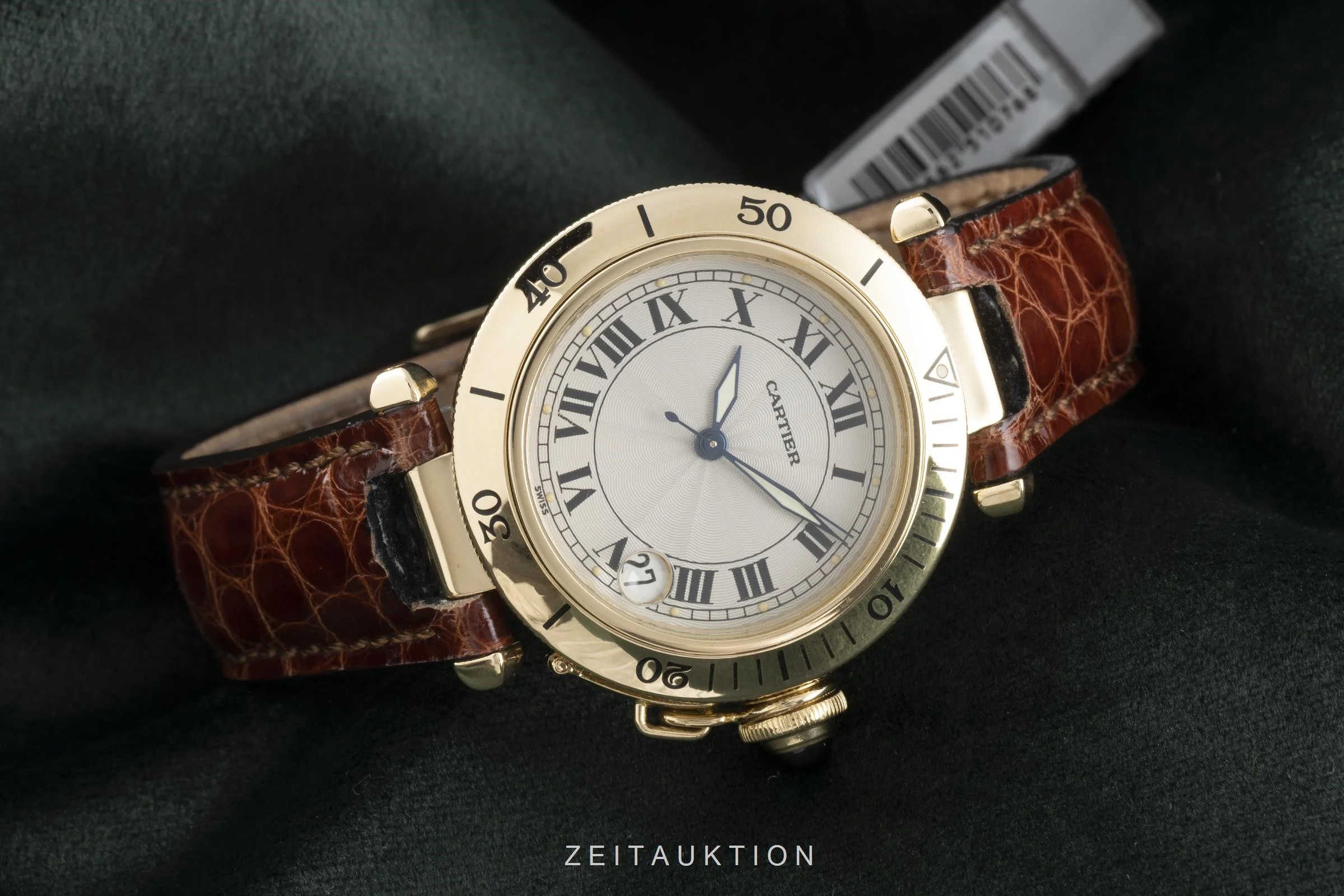 Cartier Pasha 18 ct gold automatic men's watch 1035  [2105678] - Image 2
