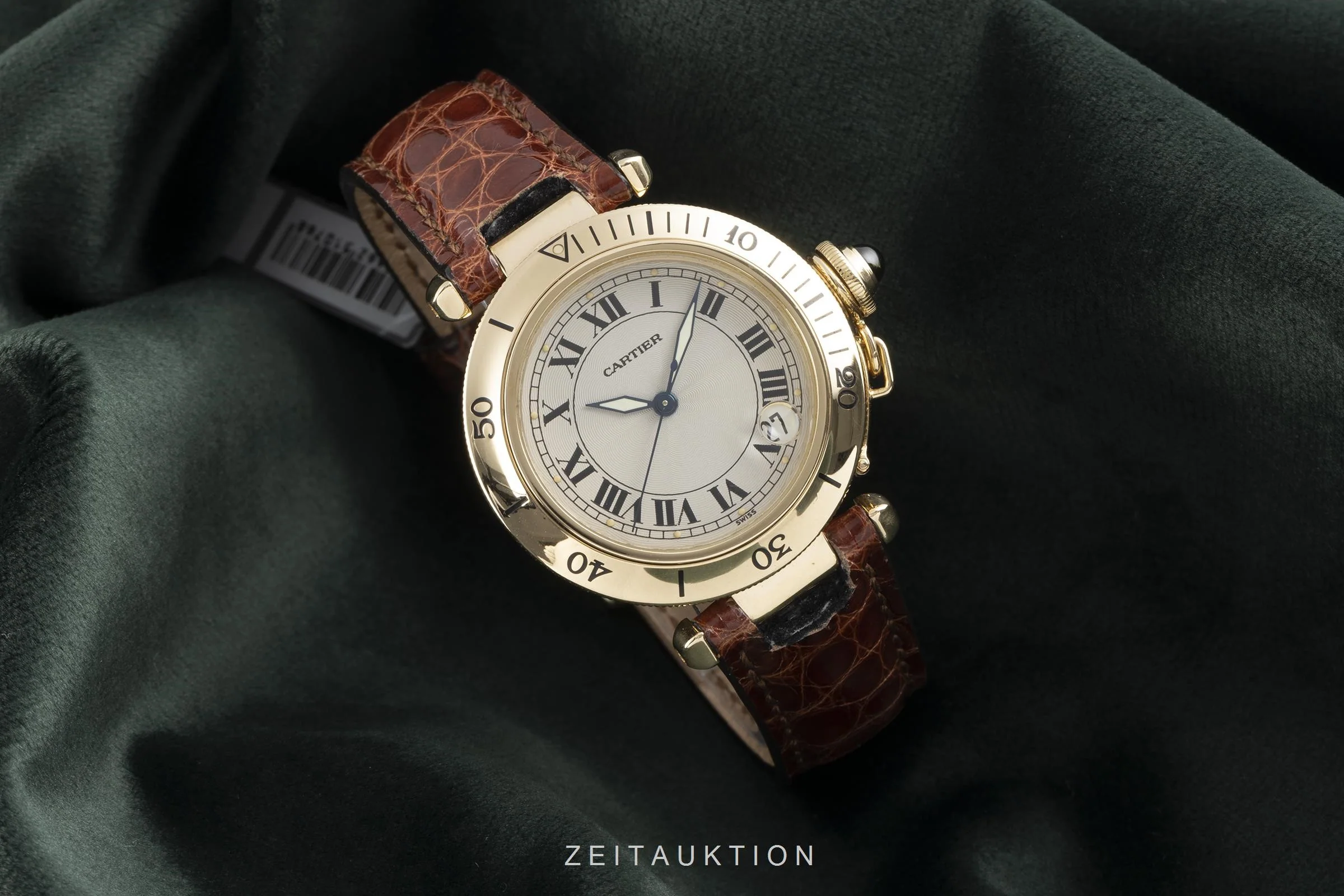 Cartier Pasha 18 ct gold automatic men's watch 1035  [2105678] - Image 3