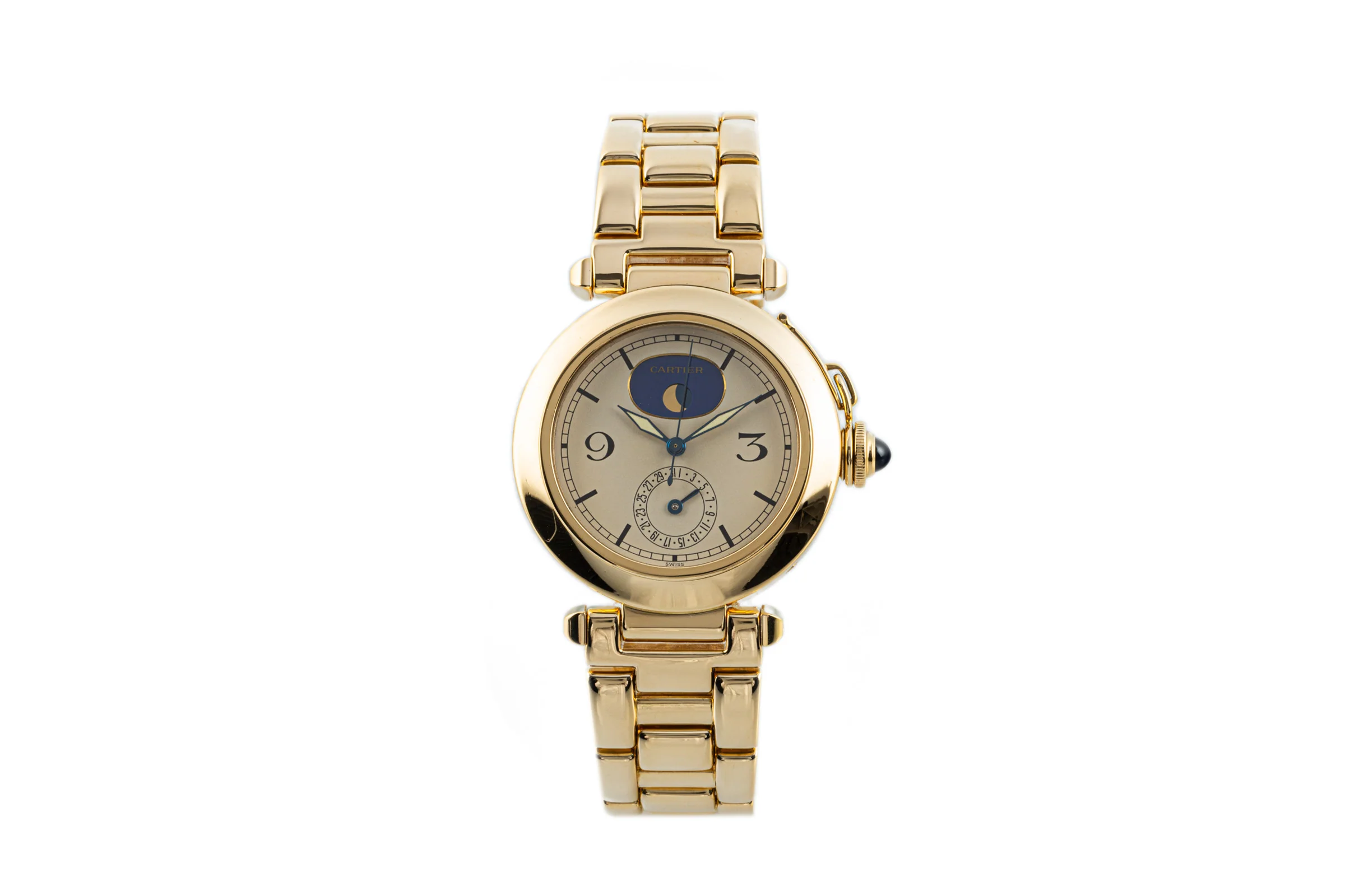 Cartier Pasha 18 ct gold quartz men's watch 1990  [2107545] - Image 4