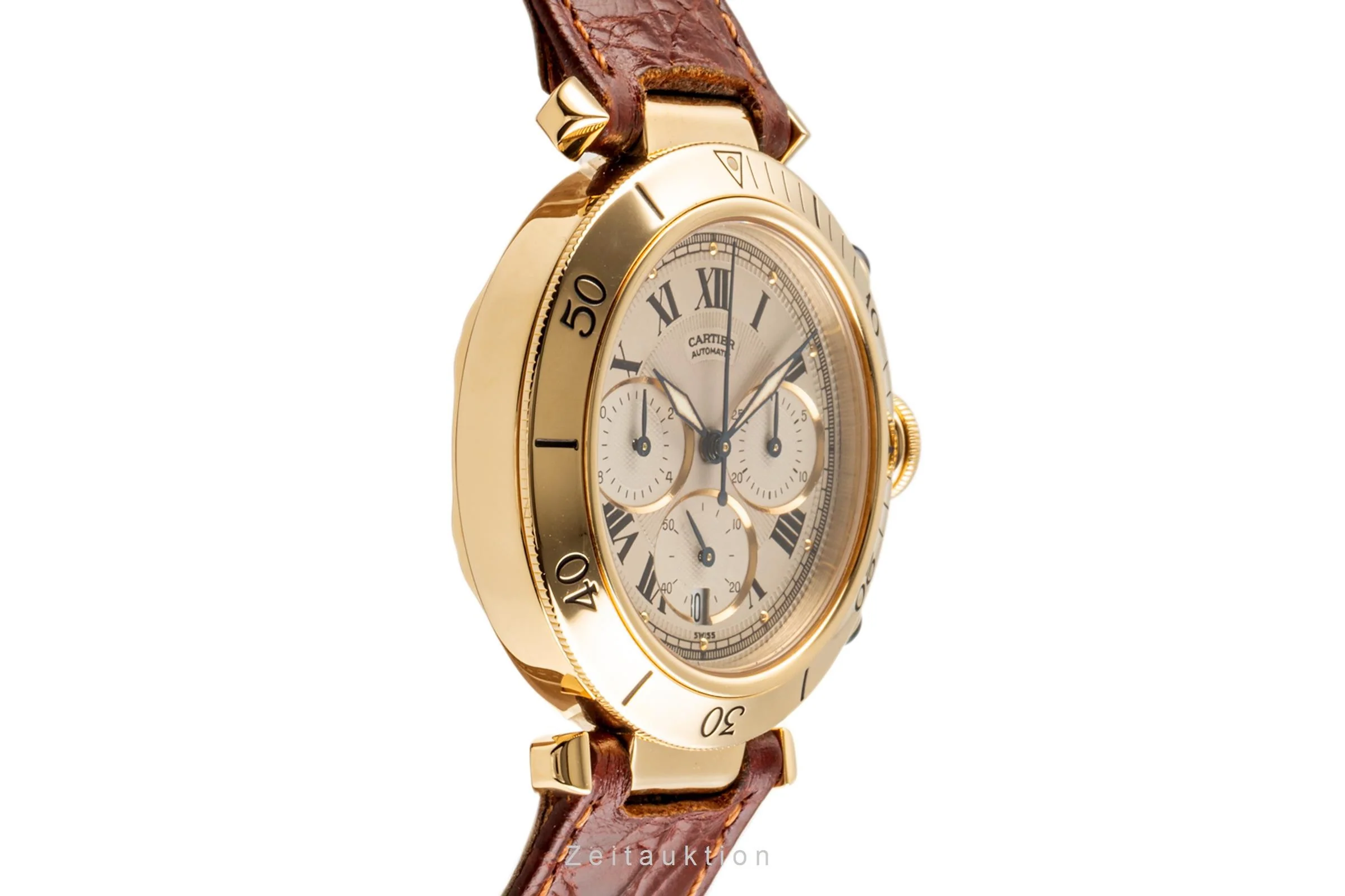Cartier Pasha chronograph 18 ct gold automatic men's watch 2111, W3007751 LP: 27900EUR  [2304268] - Image 6