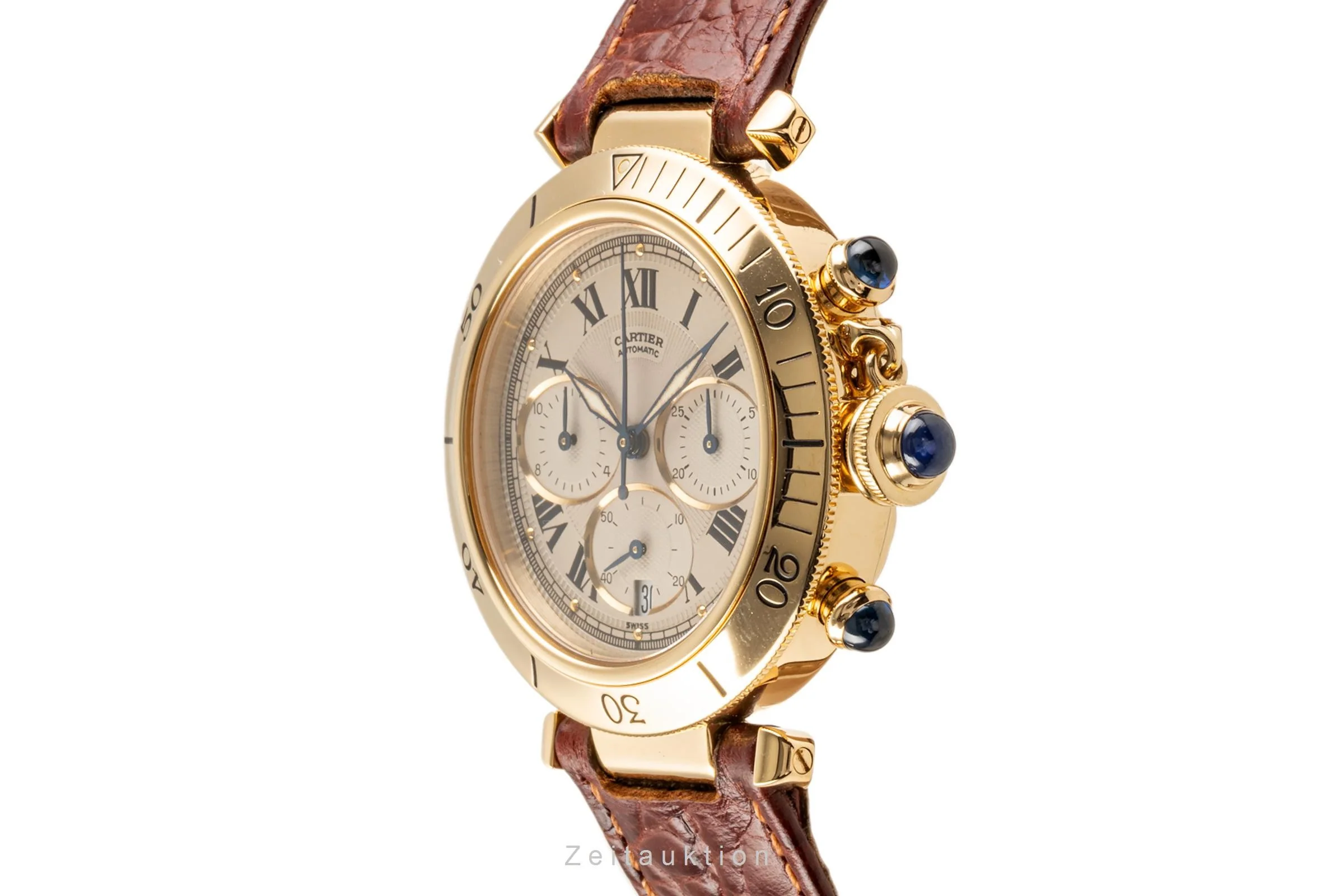 Cartier Pasha chronograph 18 ct gold automatic men's watch 2111, W3007751 LP: 27900EUR  [2304268] - Image 7