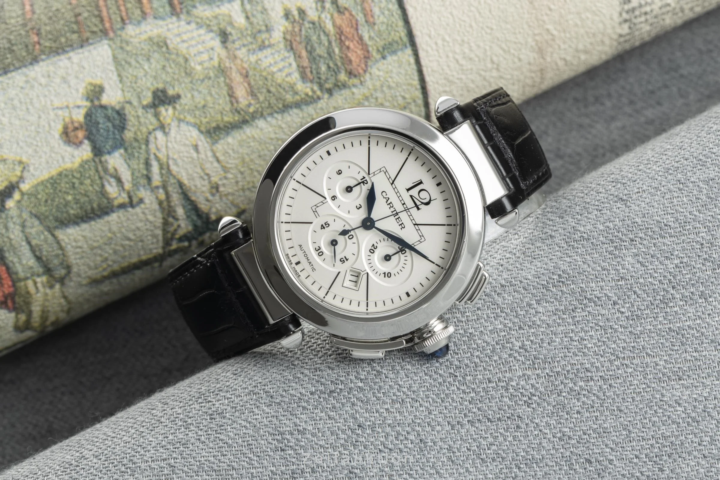 Cartier Pasha chronograph steel automatic men's watch 2860 LP: 9600EUR  [2102856] - Image 2