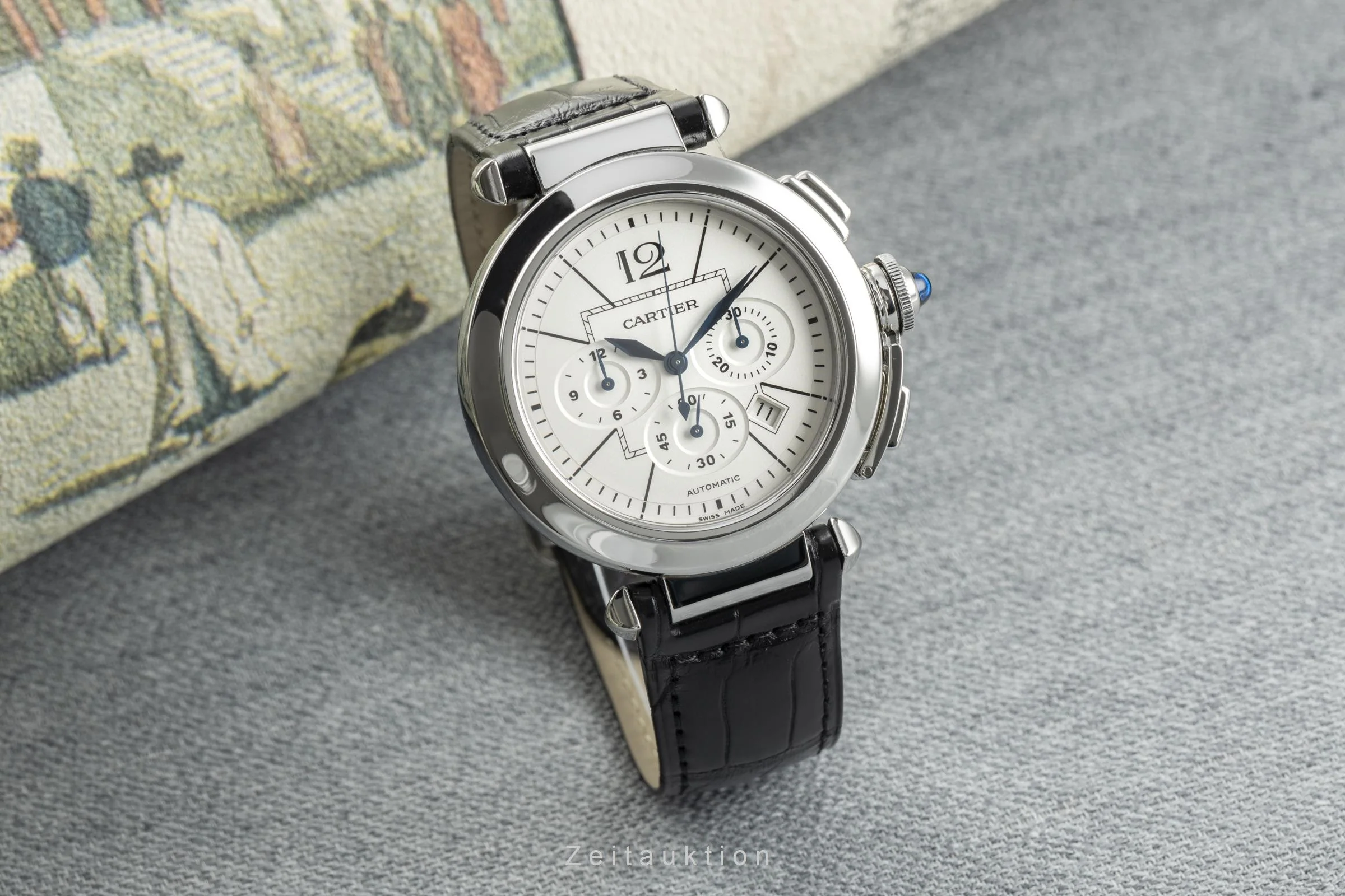 Cartier Pasha chronograph steel automatic men's watch 2860 LP: 9600EUR  [2102856] - Image 3