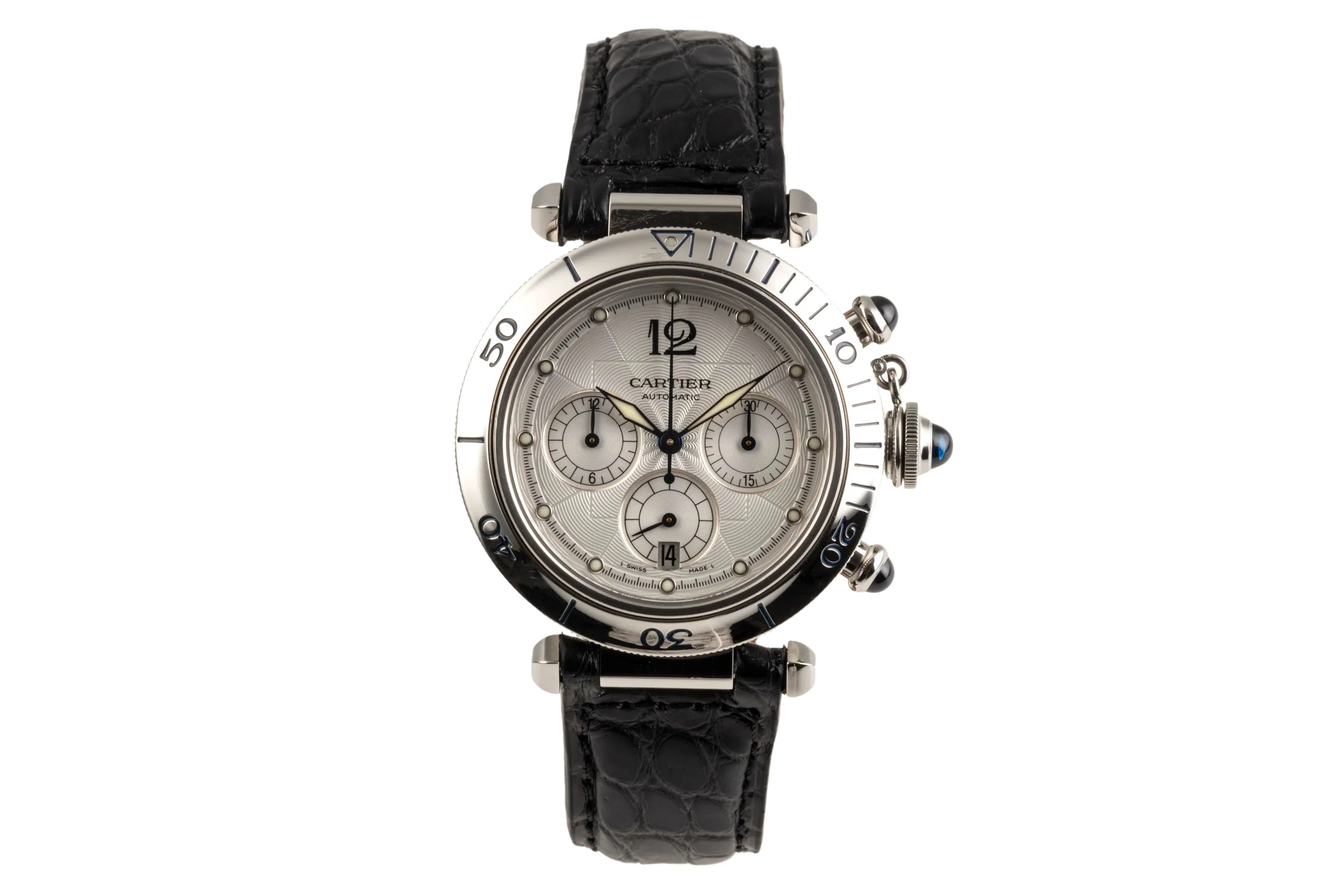 Cartier Pasha chronograph steel automatic men's watch W3103055, 2113  [2305650] - Image 4